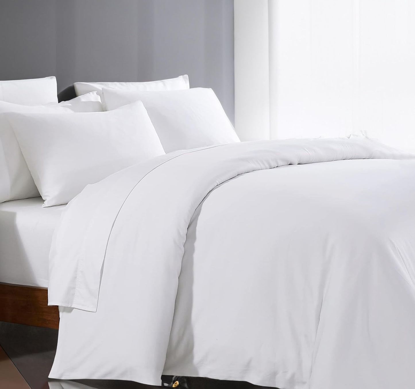 Duvet Cover 100 Percent Egyptian Cotton Twin Xl 1000 Thread Count 1 Duvet Cover & 2 Pillow Shams Long Staple Quilt Silky Soft, Breathable With Zipper -3 Piece All Season Set for Comforter(White)
