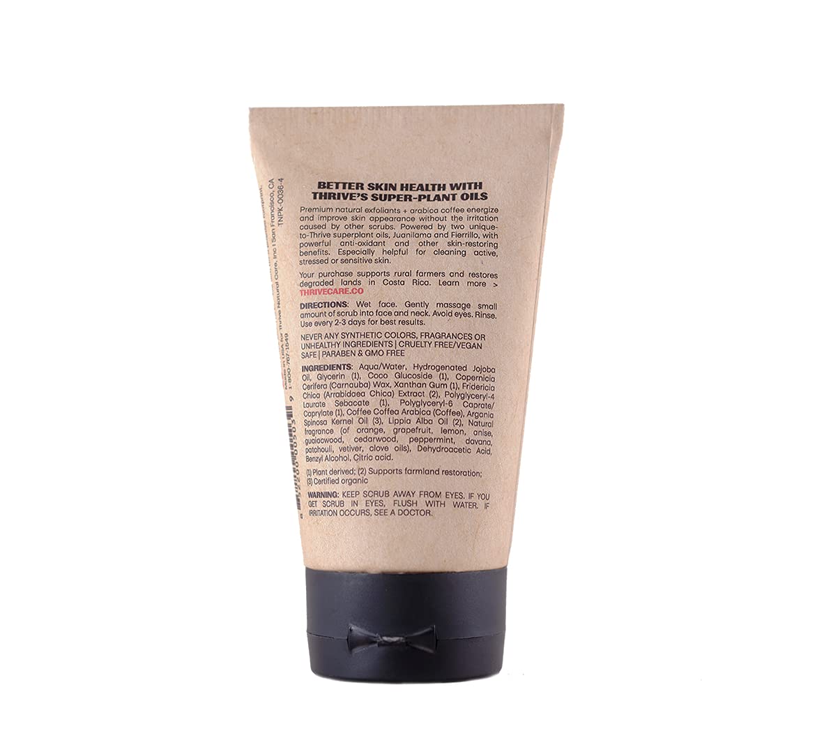 Thrive Natural Care Face Scrub for Men & Women - Exfoliating Face Wash with Anti-Oxidants Improves Skin Texture, Unclogs Pores & Helps Prevent Ingrown Hairs - Pack of 3
