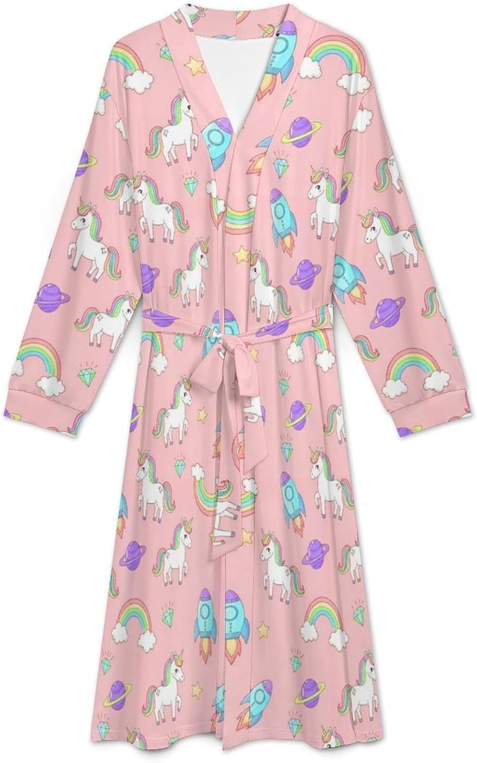Soft Robes for Women Lightweight Kimono Bathrobe Full-Length Loungewear