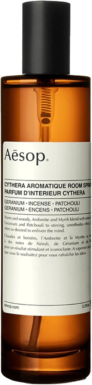 Aesop Cythera Aromatique Room Spray | Non-Aerosol Air Freshener | Woody, Opulent, Spicy | Aroma for Several Hours | 3.3 oz / 100mL