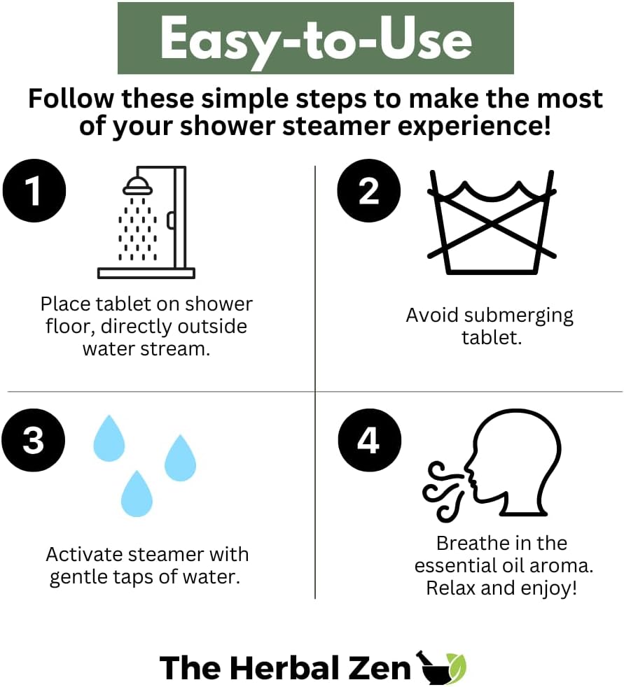 Aromatherapy Shower Steamer Gift Set - Christmas Gift - Adult Stocking Stuffer - USA Made - Shower Bomb Tablets Made with Soothing Natural Essential Oils - Relaxation Gift for Women and Men