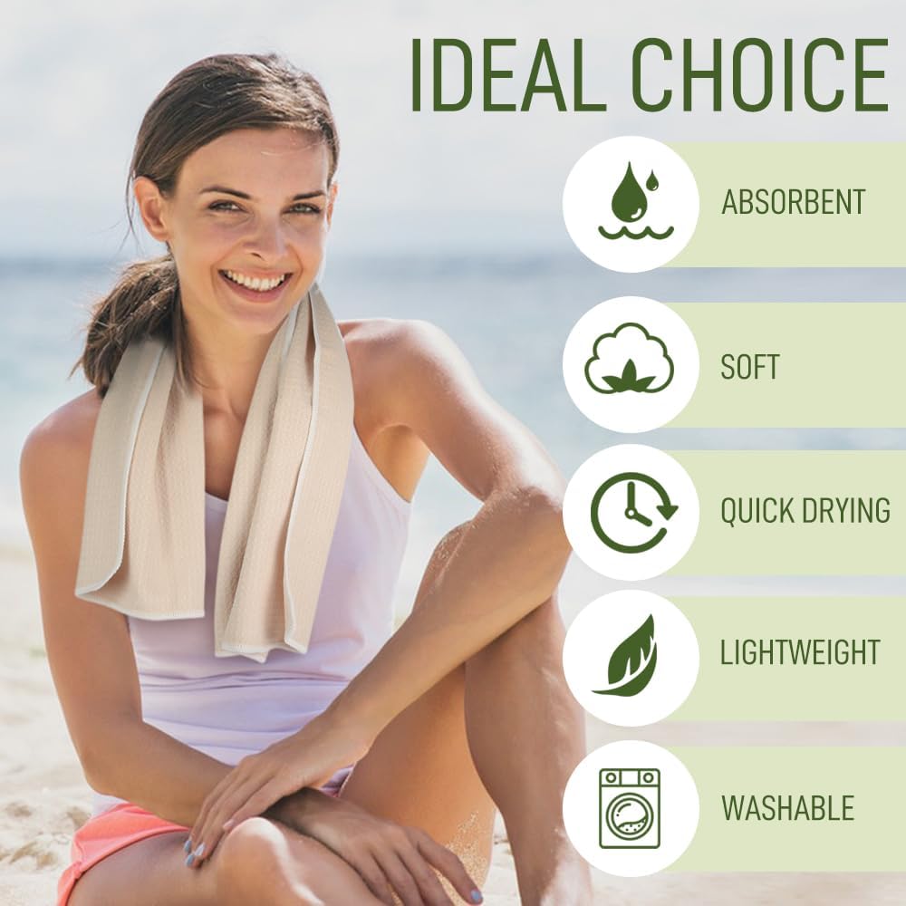 SUNLAND Microfiber Sports Workout Towels Fast Drying Fitness Sweat Towels for Men & Women Lightweight Multi-Purpose Gym Exercise Towel
