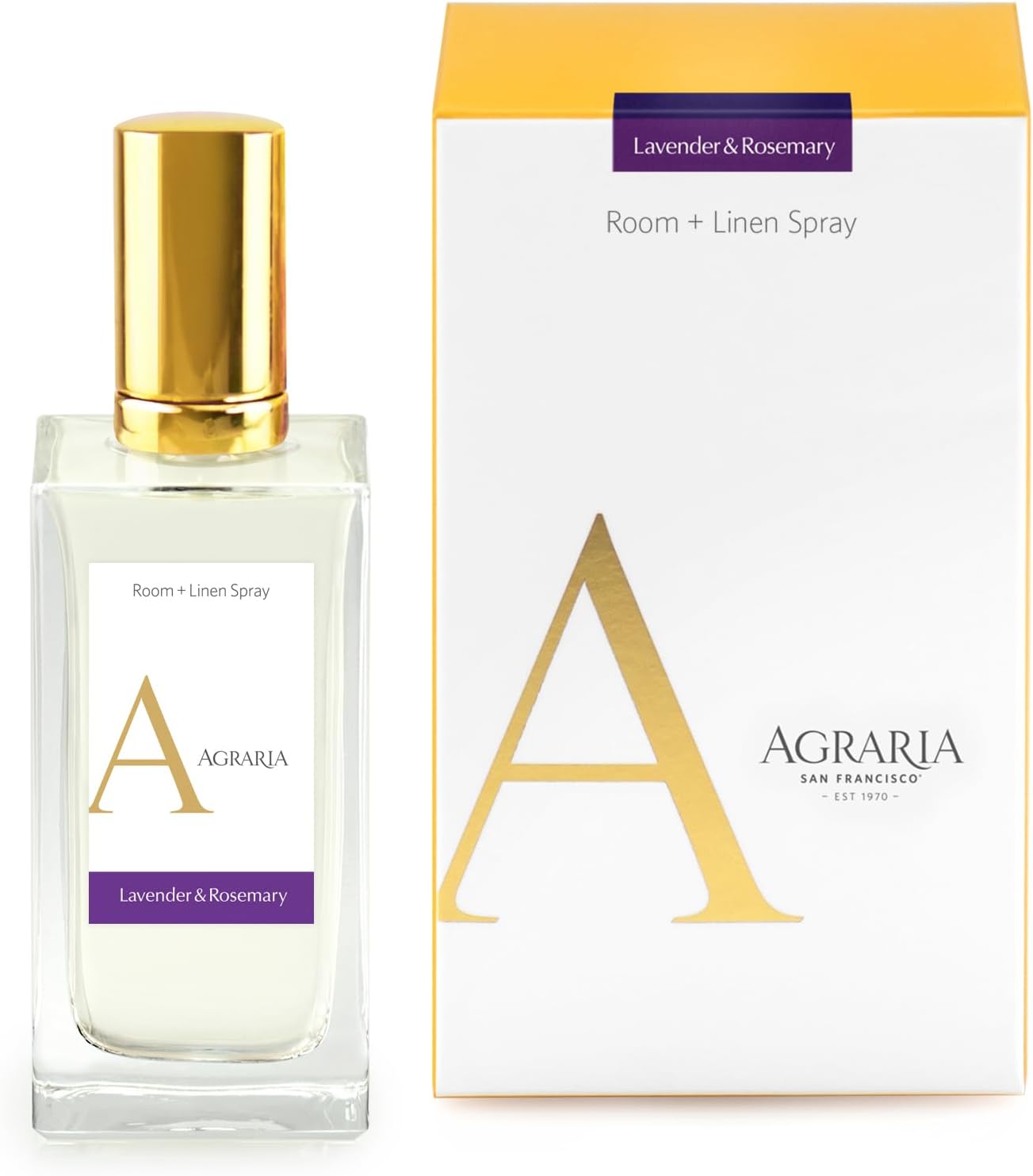 AGRARIA Room and Linen Spray, Luxury Room Fragrance for Clothes, Bed, and More, Essential Perfume Grade Oils Infused Linen Fresh Spray
