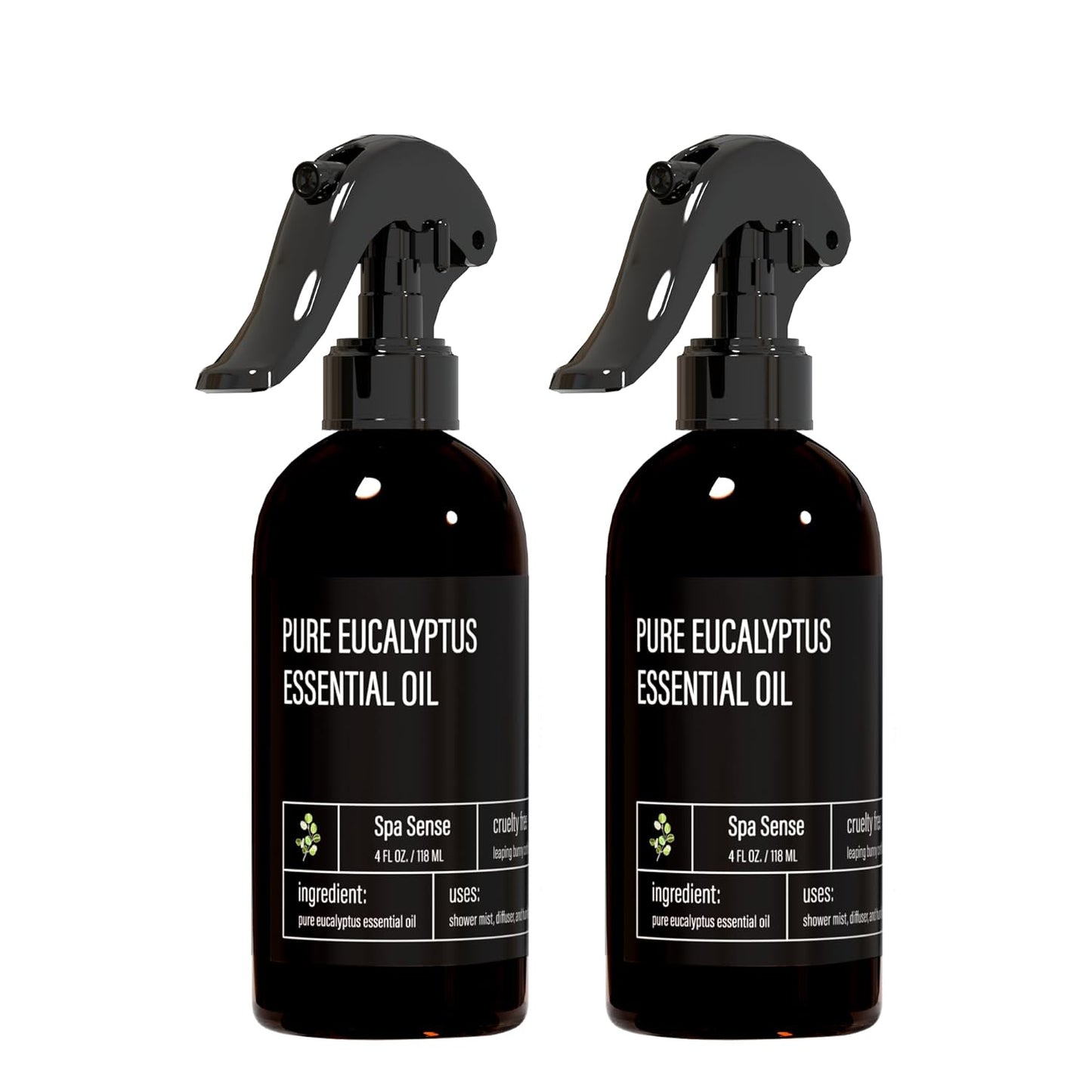 Pure Eucalyptus Oil Shower Mist and Steam Room Spray - Room Spray and Eucalyptus Spray for Shower - Premium Aromatherapy Essential Oil Spray - 4 Ounce, 2 Pack