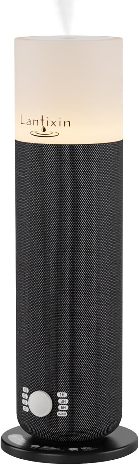 Lantixin Waterless Essential Oil Diffuser Nano Atomization Technology for Large Home-Adjustable and Long Lasting air Diffuser for Hotel Office Bedroom Large Home (Black)