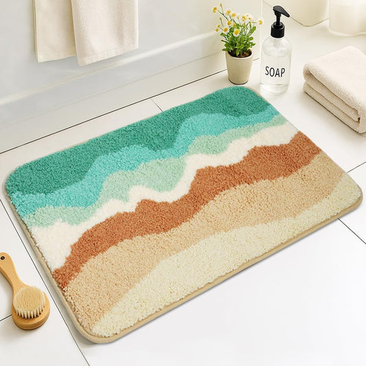 Bath Mat Non-Slip,Super Absorbent Rug & Dirt Trapper, Machine Washable Mat, Soft and Plush mats for Kitchen Bathroom Bedroom LivingRoom Indoor and Outdoor