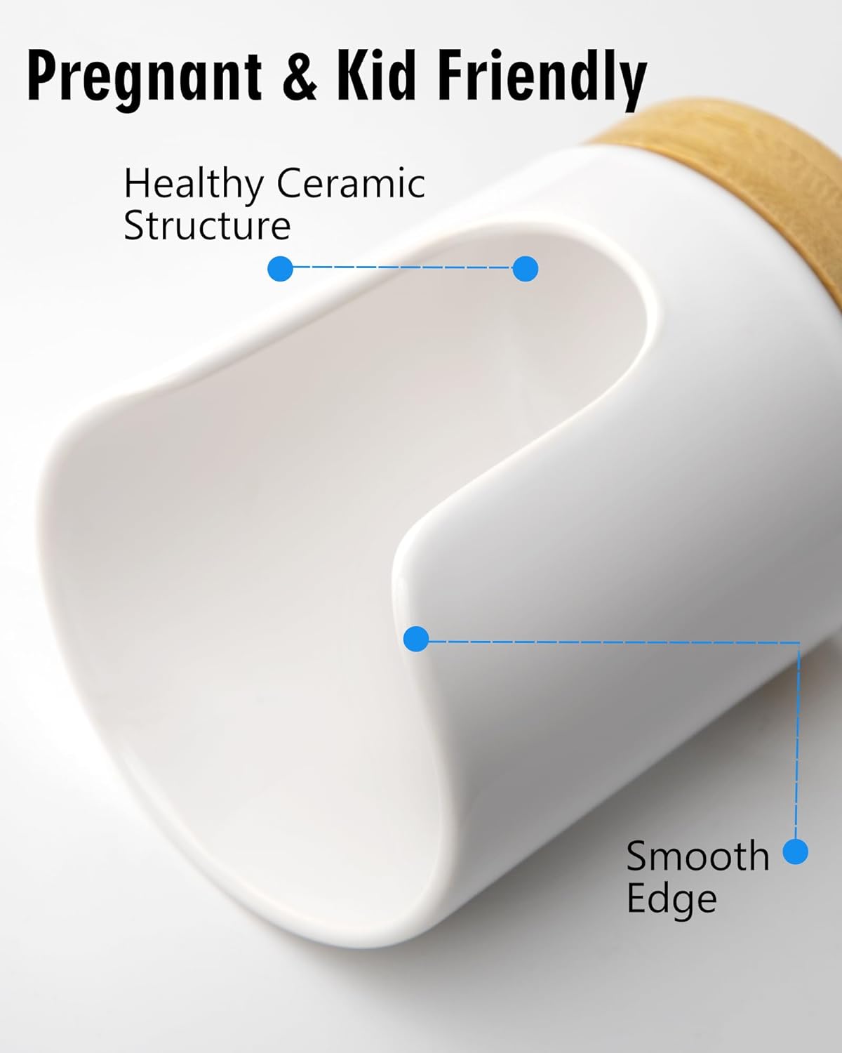Ceramic Bathroom Cups Dispenser - 3 oz Disposable Paper & Plastic Bathroom Cups Holder - Mouthwash Cups Dispenser for Bathroom, Guest Toiletries, Countertop - BPA Free, Kids Safe(White)