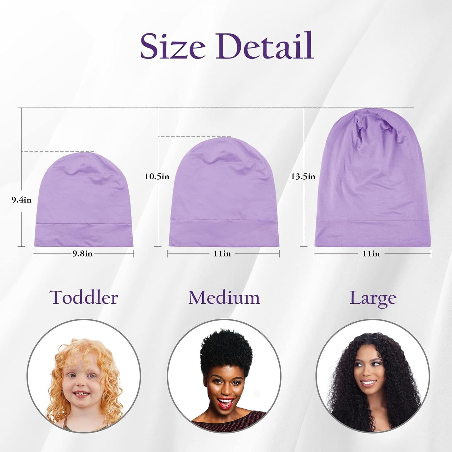 OLESILK 100% Mulberry Silk Bonnet for Sleeping Women & Men, Silk Hair Wrap for Sleeping, Purple