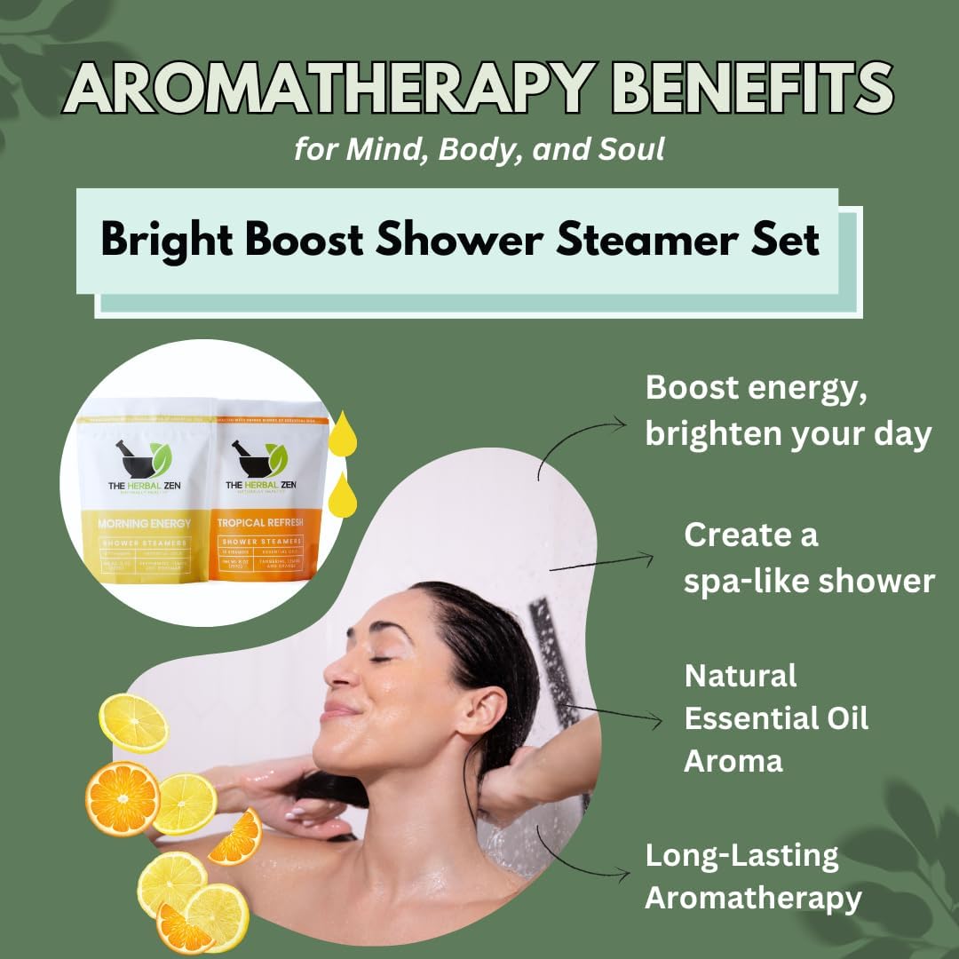 Aromatherapy Shower Steamer Gift Set - Christmas Gift - Adult Stocking Stuffer - USA Made - Shower Bomb Tablets Made with Soothing Natural Essential Oils - Relaxation Gift for Women and Men