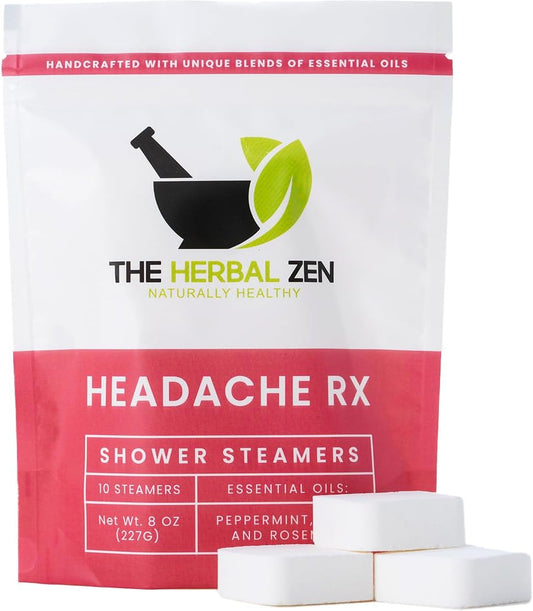 Head Hug Shower Steamers Aromatherapy for Relief - Christmas Gift - Adult Stocking Stuffer - USA Made - Peppermint & Rosemary Shower Bomb Tablets - Soothing Natural Essential Oils (10 Pack)