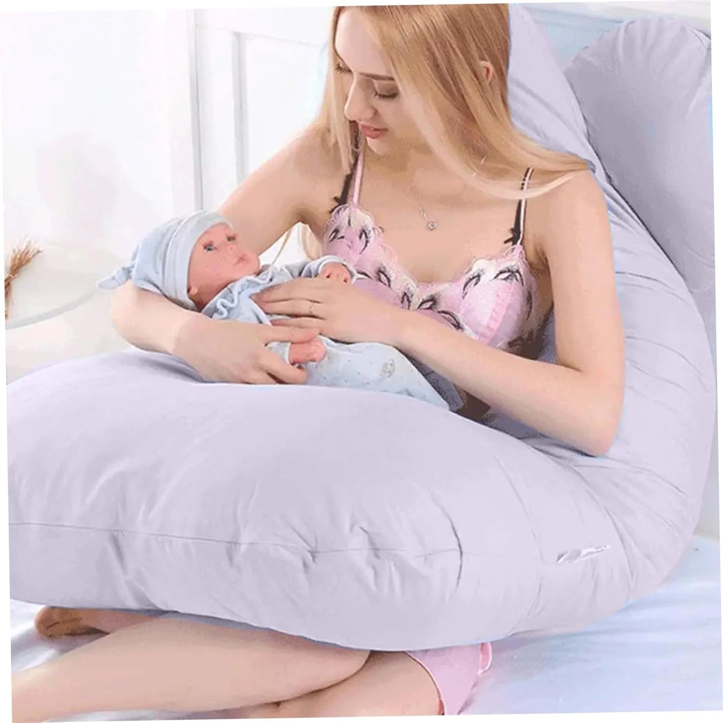 U Shaped Pregnancy Pillow, Soft & Comfortable Maternity Pillow, Washable Provides Sleep and Pregnancy Support, for Women Supplies, Maternity