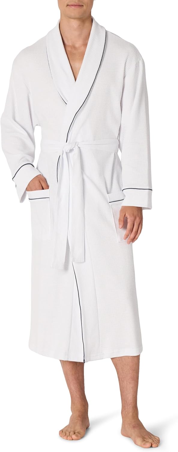 Amazon Essentials Mens Lightweight Waffle Bathrobe (Available in Big & Tall)