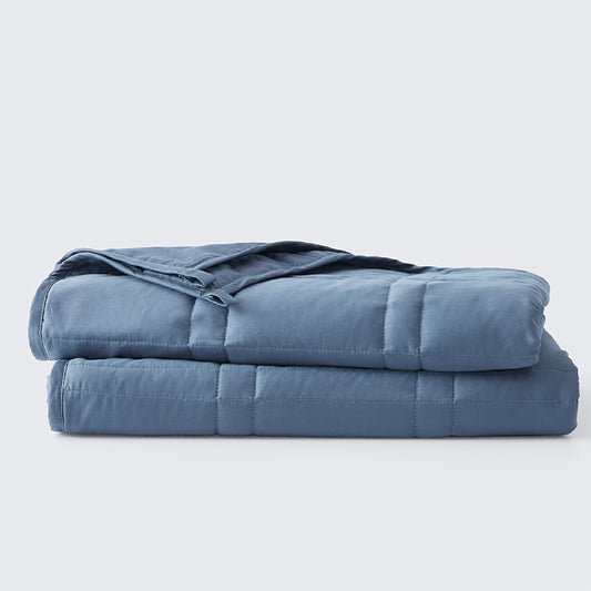 Baloo Weighted Blanket for Adults 12 lb Throw (Dusk, 42"x72") | Cool & 100% Cotton | Machine Washable & Dryer Safe | Glass Microbead Fill