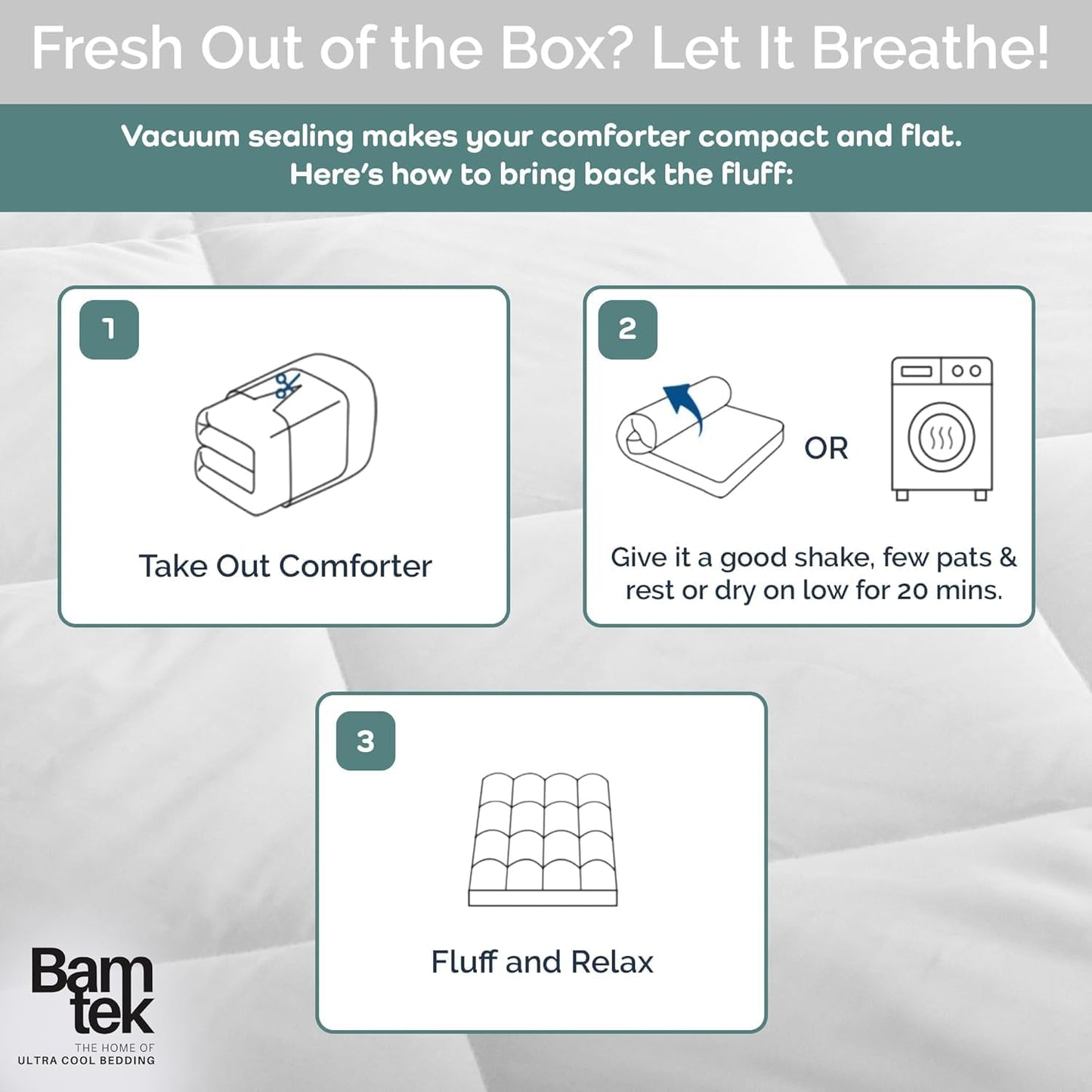 100% Viscose Derived from Bamboo Comforter, Cooling Comforter, Duvet Insert, Breathable, Extra Fluffy, Lightweight Comforters, Oversized King