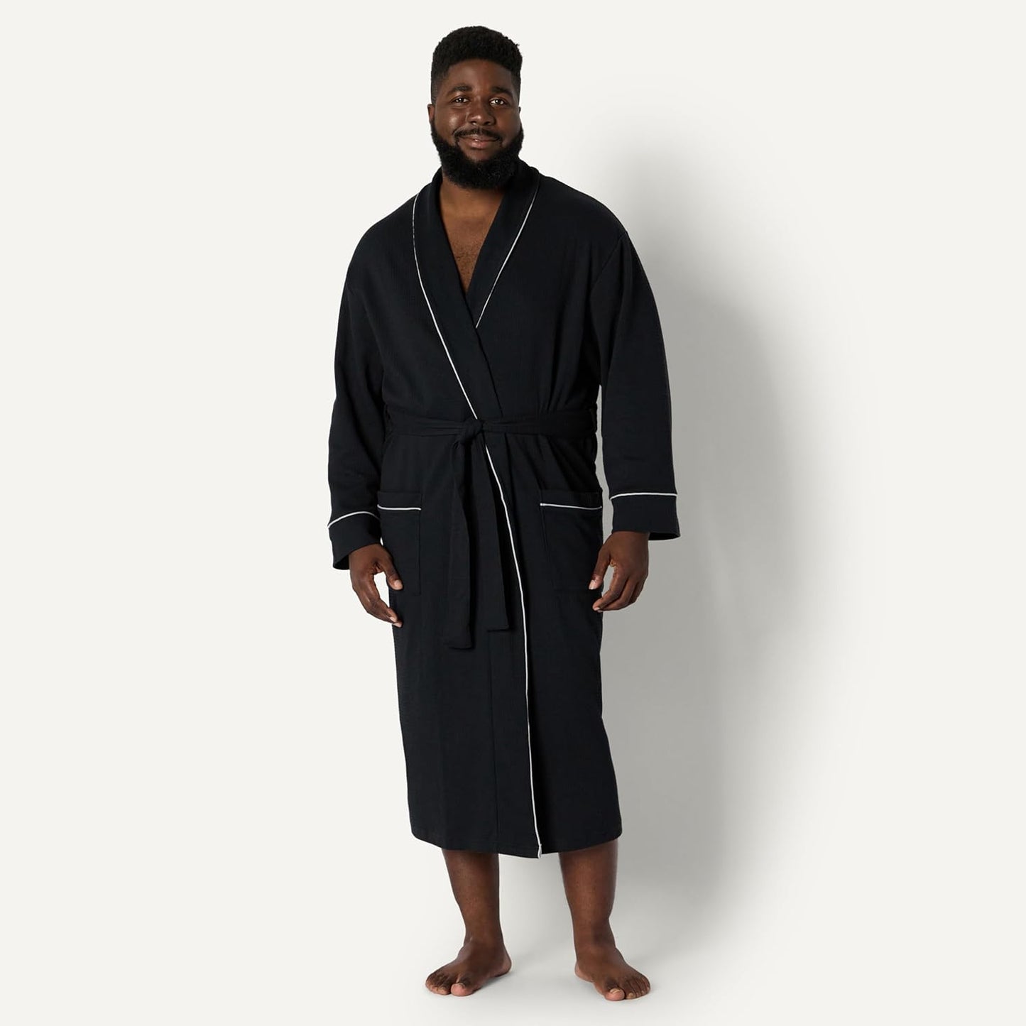 Amazon Essentials Mens Lightweight Waffle Bathrobe (Available in Big & Tall)