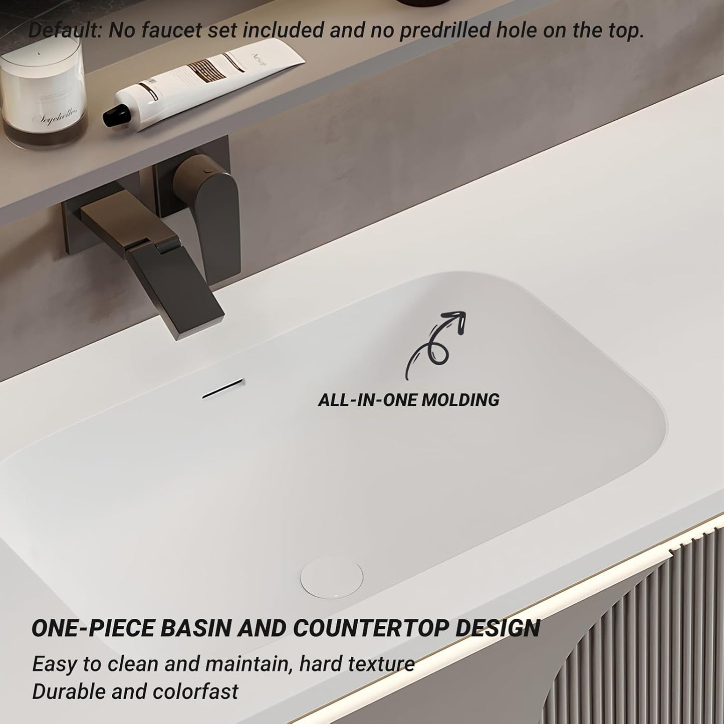 Double Bathroom Vanity with Sink, 80IN Floating Bathroom Vanity Set with Smart Defogging Mirror Cabinet and Open Shelf, Oak Wood Bathroom Cabinet with Two Drawers and Bottom Open Storage (Grey)