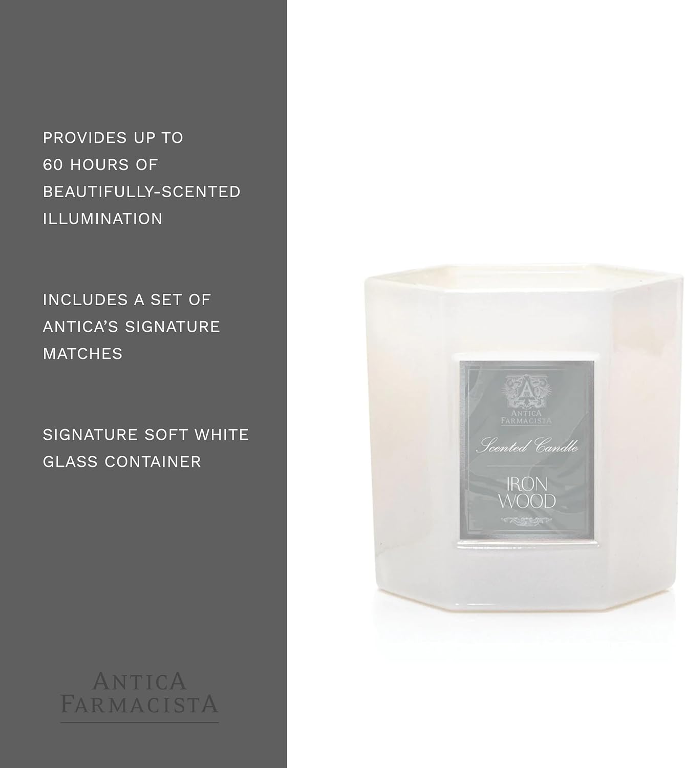 Antica Farmacista Luxury Scent Candle - Decorative Home Candle - Long-Lasting & Premium Scented - Luxury Gift - Ironwood, 9 oz