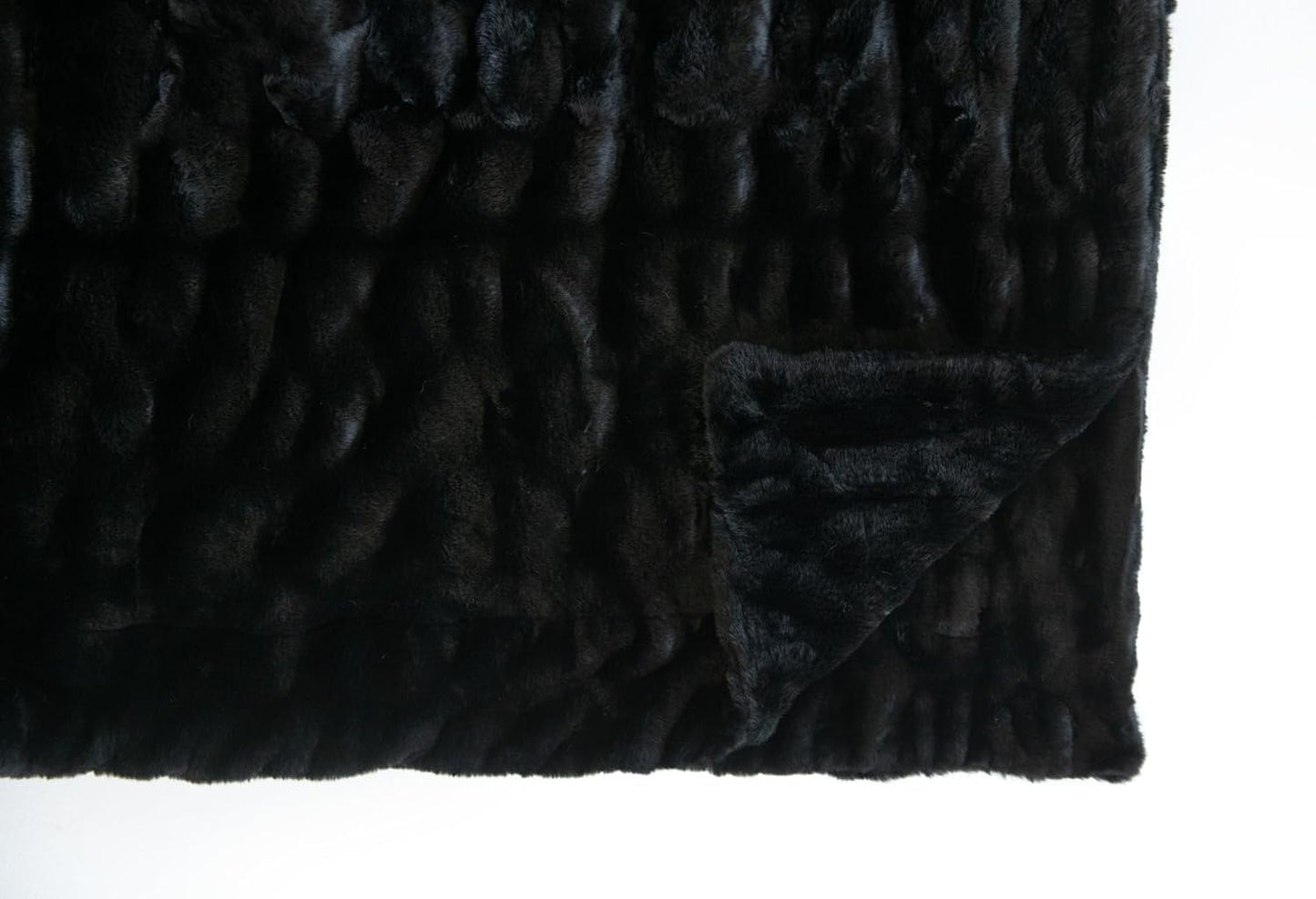 Minky Couture Hugs Blanket - Extra Plush Blanket for Premium Gifting - Stretchy Bubbled Cozy Throw - Silky Smooth - Durable & Machine-Washable - Travel-Friendly - Monster, Black