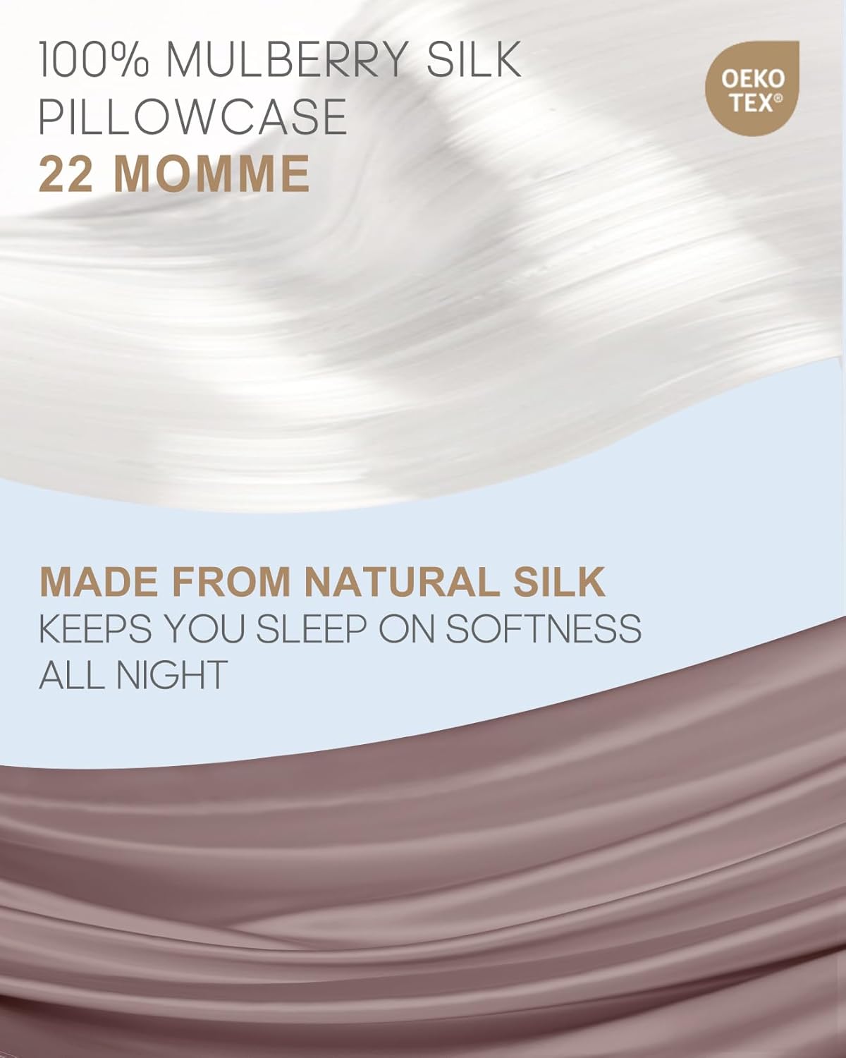 THXSILK Set of 2 22mm 100% Pure Mulberry 6A+ Silk Pillowcases for Hair & Skin with Zipper Closure, Cooling, Natural, Organic, Double Sided Silk Pillow Case (Purple, Queen 20"x30", 2pcs)