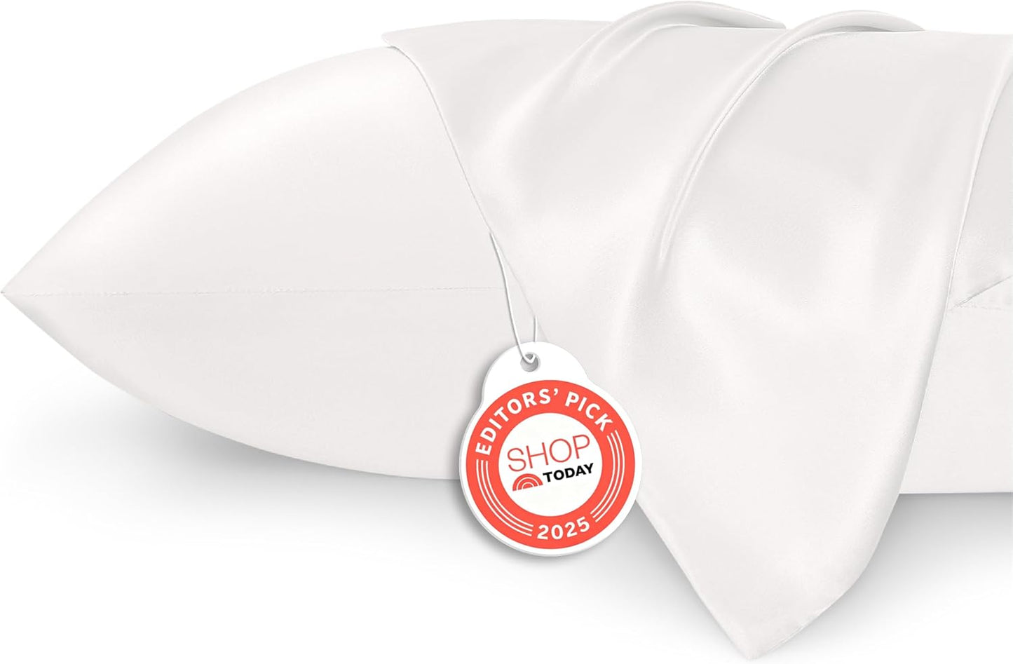Bedsure King Size Satin Pillowcase Set of 2 - Ivory Silky Pillow Cases for Hair and Skin with Envelope Closure, Similar to Silk Pillow Cases, Gifts for Women Men, 20x36 Inches, 2pcs