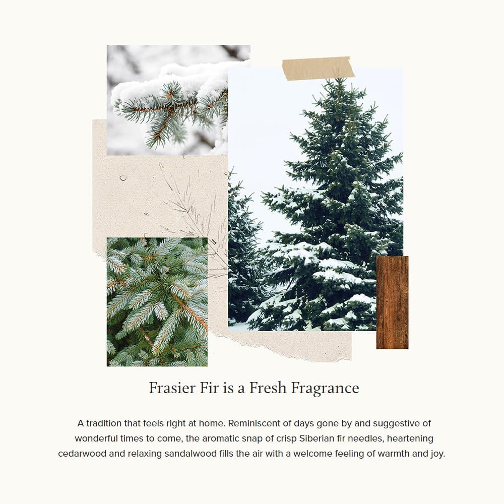 Thymes Frasier Fir Flocked Jar Candles – Holiday Scented Candles for Home with Notes of Crisp Siberian Fir, Cedarwood & Sandalwood – Luxury Home Decor Gifts for Women & Men (Votive, 2 oz)