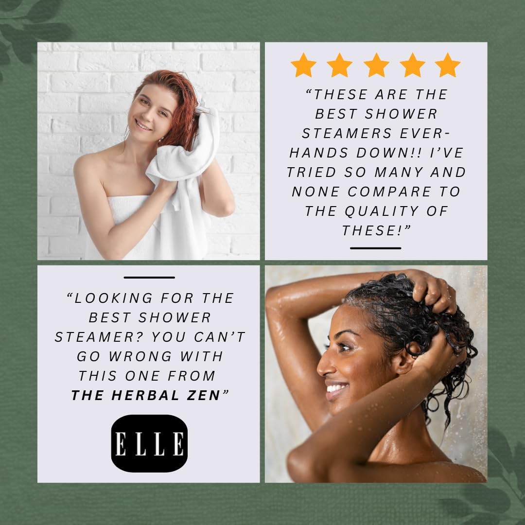 Aromatherapy Shower Steamer Gift Set - Christmas Gift - Adult Stocking Stuffer - USA Made - Shower Bomb Tablets Made with Soothing Natural Essential Oils - Relaxation Gift for Women and Men