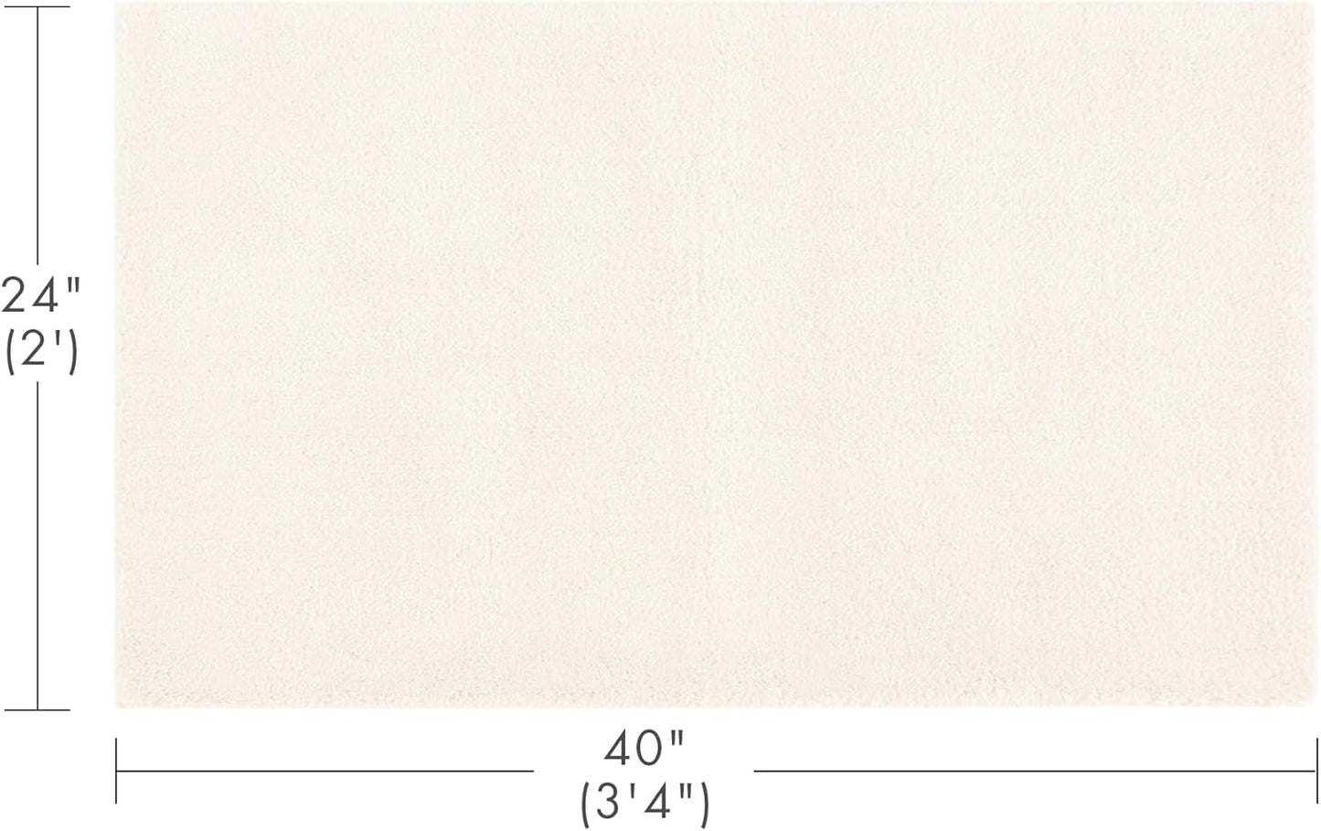Madison Park Signature Non Slip, Luxrurious Plush Mat, Absorbent, Quick Dry, Spa Design Bath Room Décor Marshmallow Bathroom Rug, 2'x3'4", Cream
