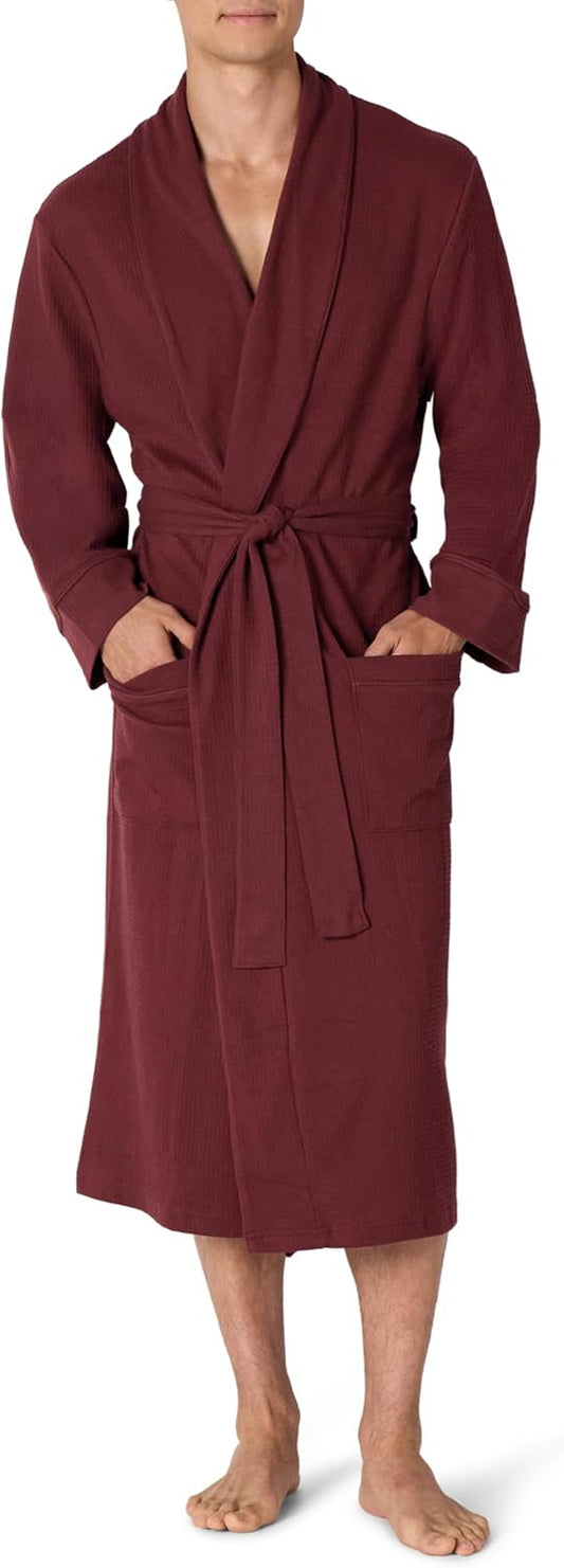 Amazon Essentials Mens Lightweight Waffle Bathrobe (Available in Big & Tall)