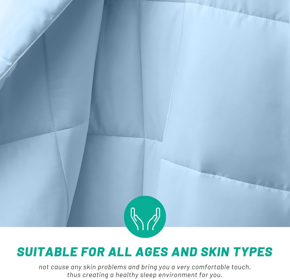 100% Viscose Made from Bamboo Comforter for Hot Sleepers- Summer Cooling Breathable Silky Soft Duvet Insert King Size-with 8 Corner Tabs(102x90 Inches, Light Blue-Summer)