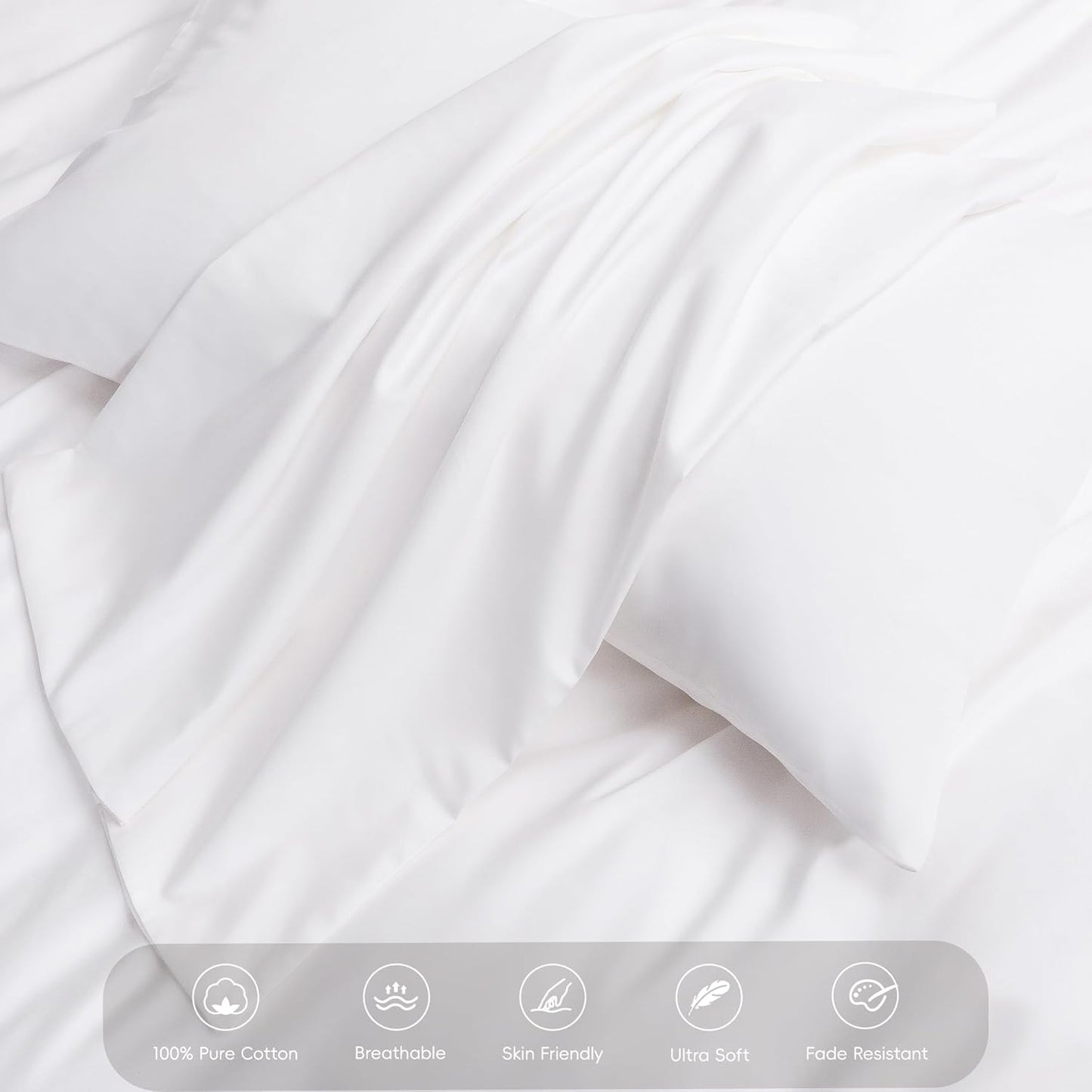 MooMee Duvet Cover Set 100% Extra Long Staple Cotton 600 Thread Count Silky Sateen Smooth Luxury Soft Breathable Durable Hotel Quality Bedding, 3 Pieces (Butter Yellow, King 104"x90")