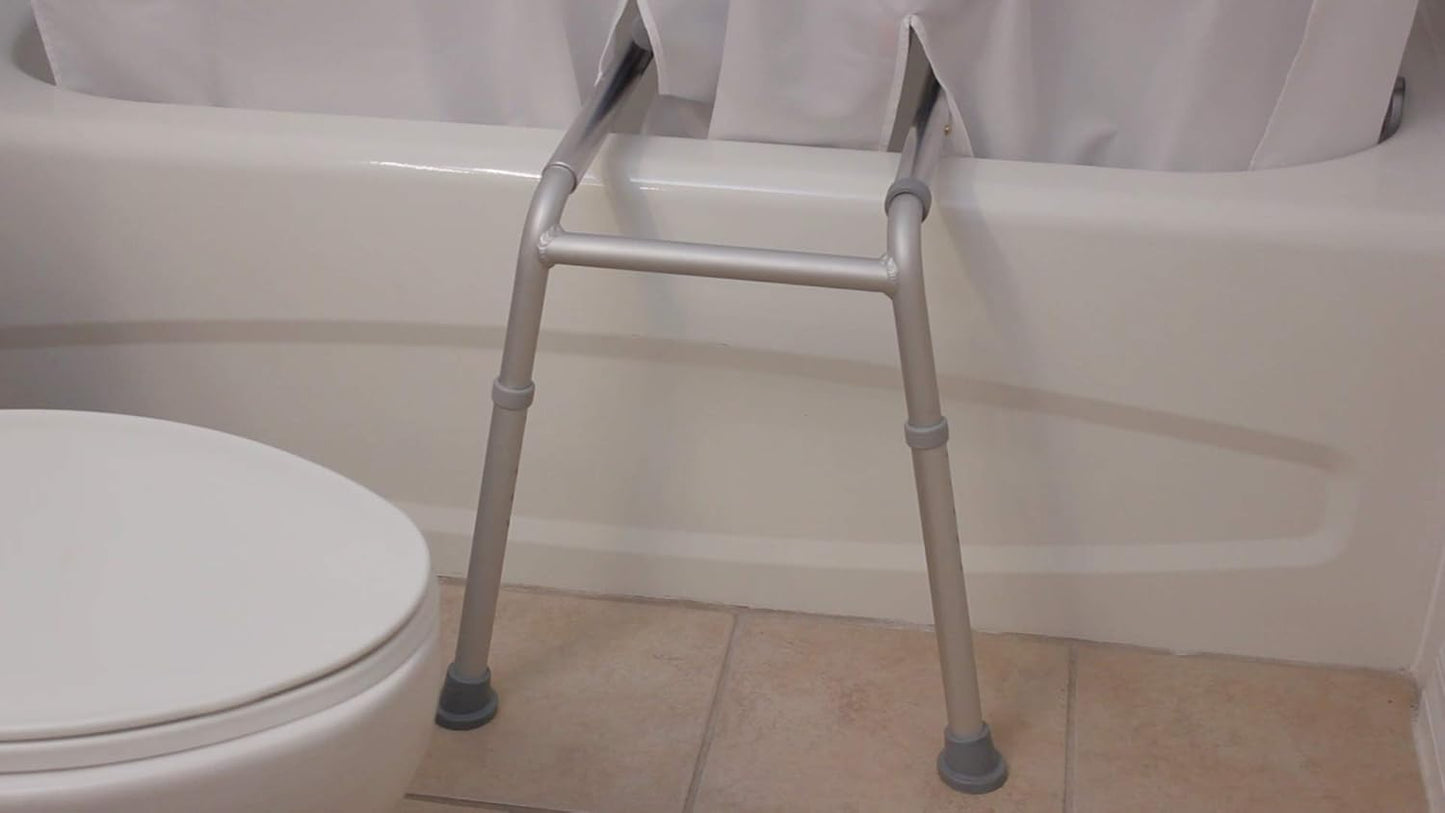 Platinum Health BenchMate Split Shower Curtain for Bath Transfer Benches - Beautiful Designer Fabric, Premium Quick-Attach System, Specifically to Help Keep Water Off The Floor. (Sahara Beige)