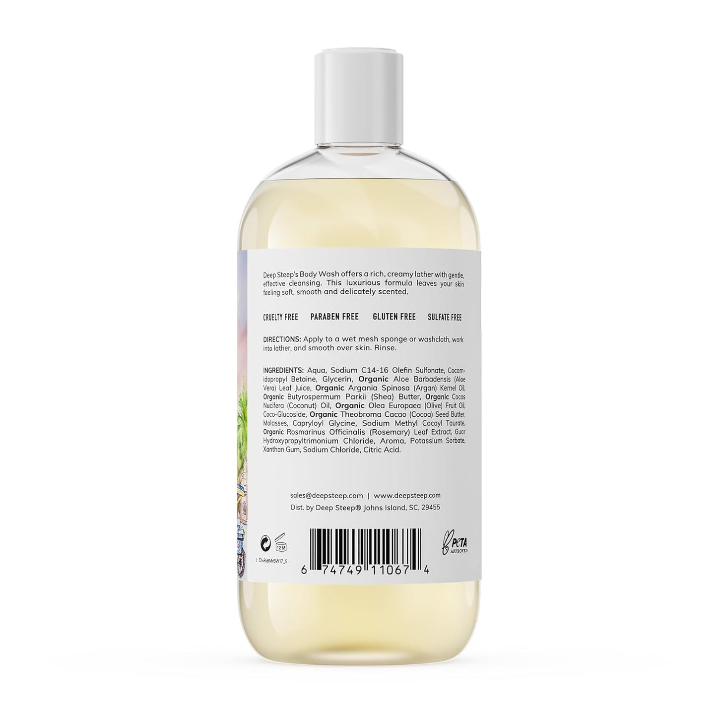 Deep Steep Body Wash, Raspberry Merlot (Meet me at Broad), 17 oz – Hydrating Shower Gel with Hyaluronic Acid, Shea Butter, Aloe Vera & Argan Oil – Vegan, Clean Beauty, Clean & Refreshed Skin
