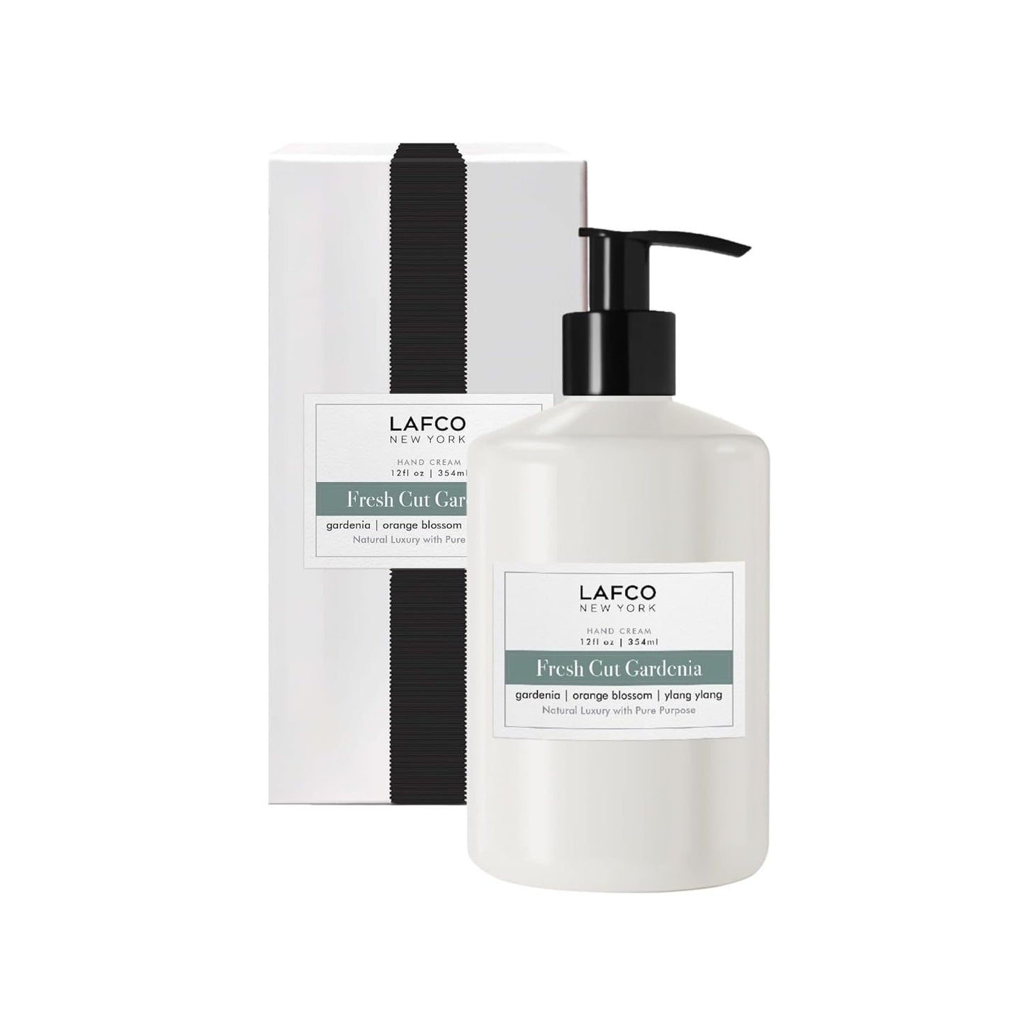 LAFCO New York Hand Cream, Fresh Cut Gardenia - 12 oz - Restores & Repairs Skin - All Skin Types - Hypoallergenic, Synthetic Free & Cruelty Free - Made in Italy