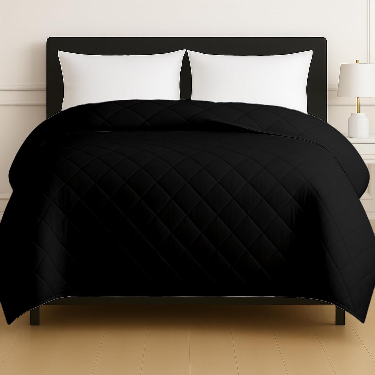 HomeSmart 50lbs Weighted Blanket King Size, Extra Heavy Blanket, Fits Standard and California King Beds, 104x92, Black