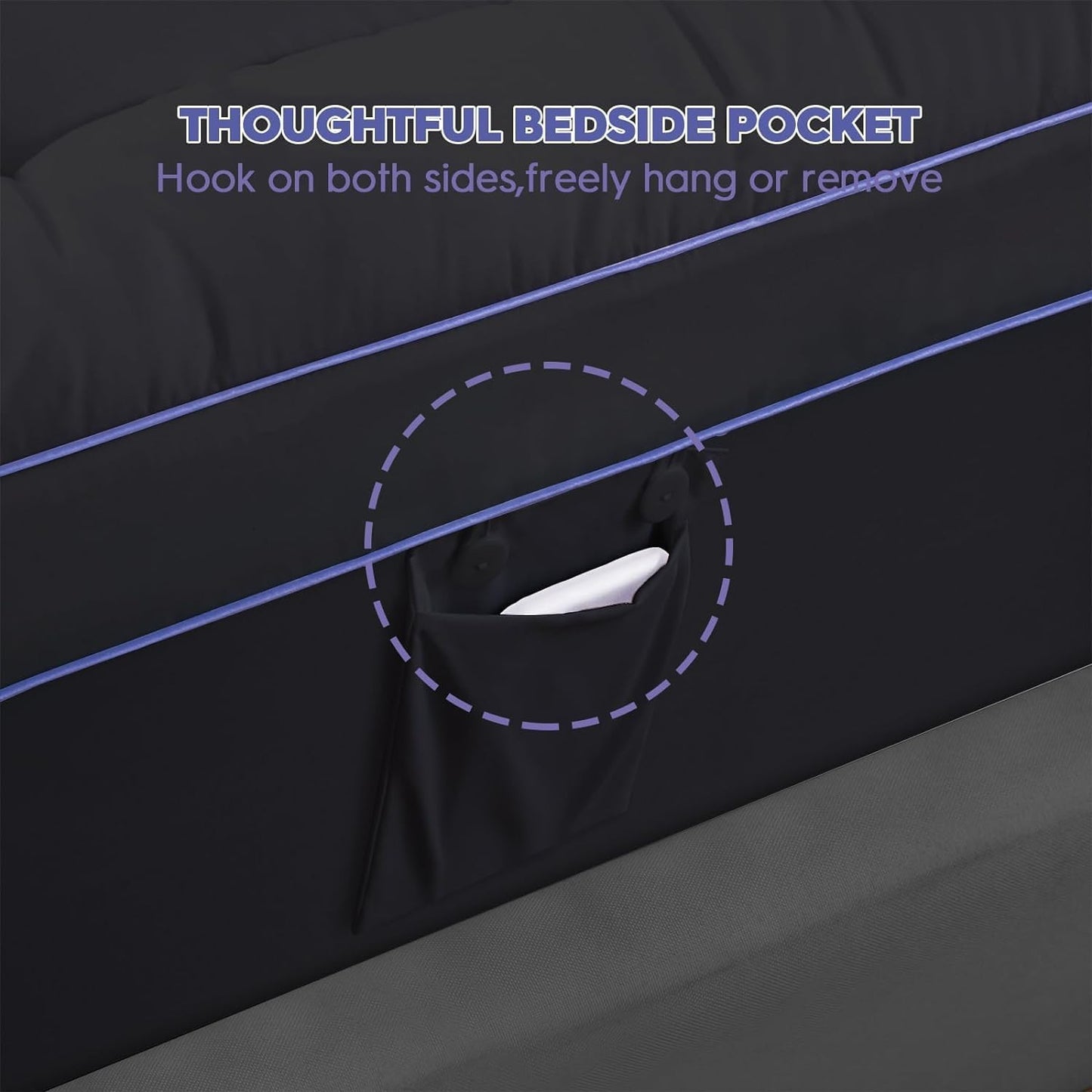 ABENE Twin XL 3 Inch Dual Layer Memory Foam Mattress Topper for College Dorm, 2 Inch Memory Foam Plus 1 Inch Pillowtop Mattress Pad with Deep Pocket, Soft Support for Pressure Relief, Black