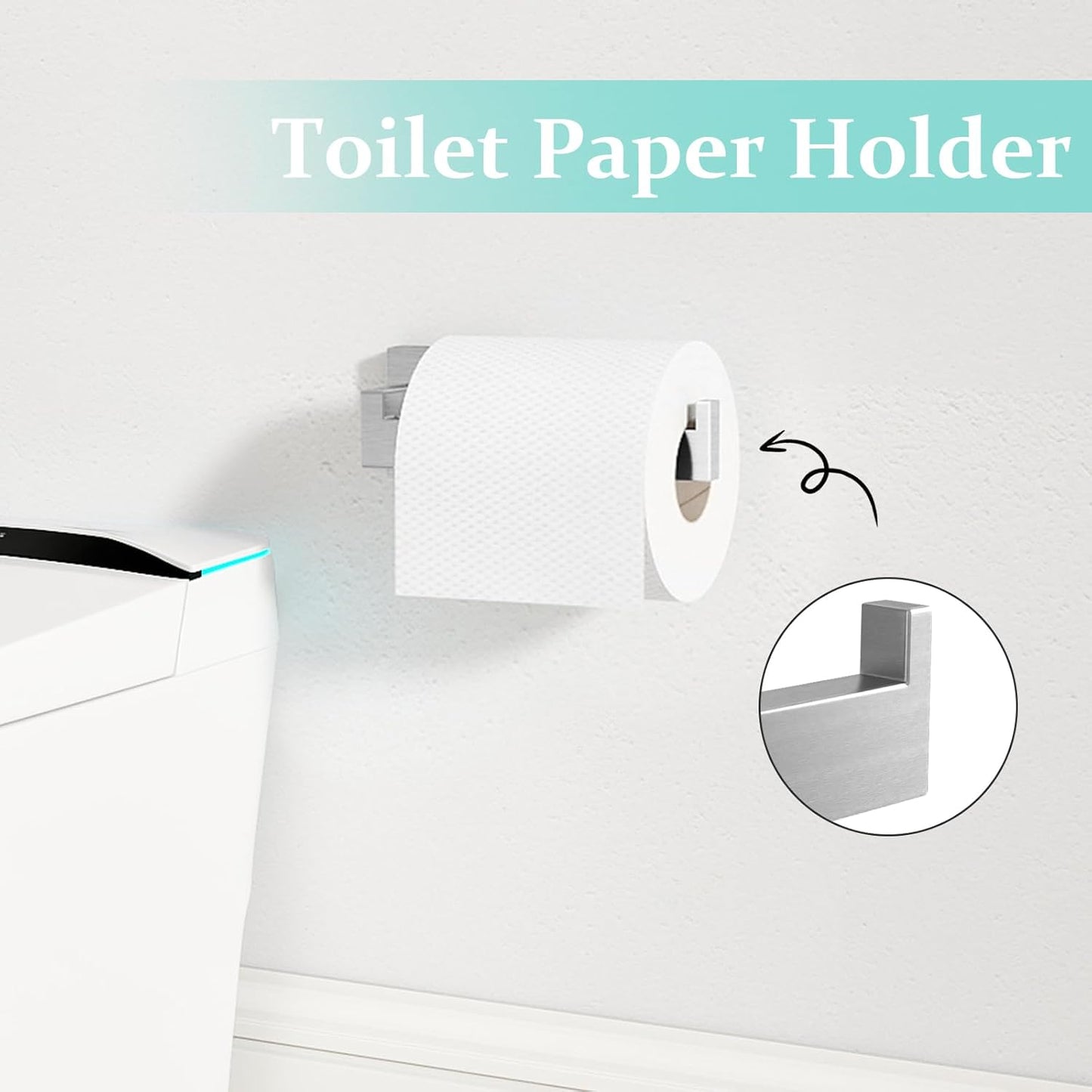 20-Piece Brushed Nickel Bathroom Hardware Set, 24 Inch Bath Towel Bar Set, Stainless Steel Wall Mounted Towel Rack for Bathroom