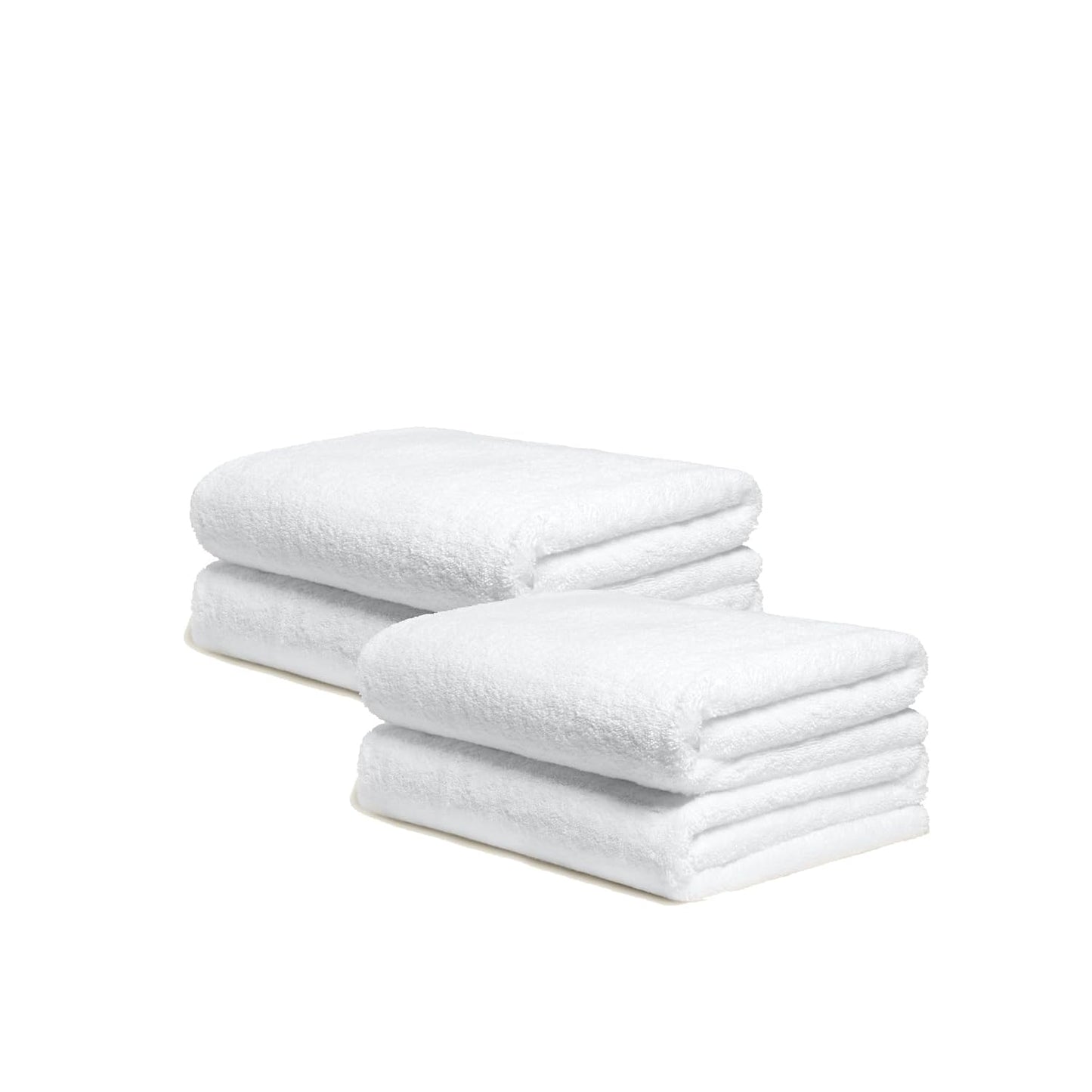 Italic Serene Ultraplush Cotton Bath Towels, 4 Large Towels (2 Sets of 2), White, 800GSM, 100% Cotton, Heavy Duty, Resort Grade Towels (White)