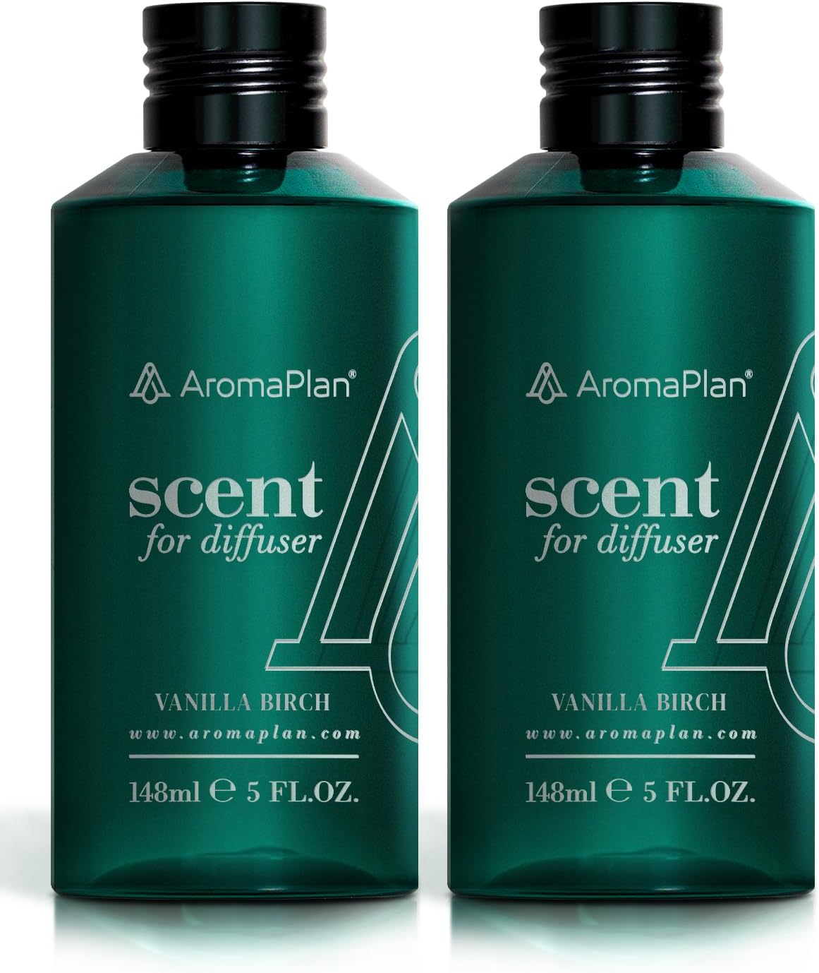 AromaPlan Hotel Scents Vanilla Birch 5 Fl Oz (2 Pack), Luxury Aroma & Hotel Fragrance Diffuser Oil- Hotel Diffuser Oil for Aromatherapy- USA Made, Bigger Bottle, Bolder Aroma & Longer Lasting