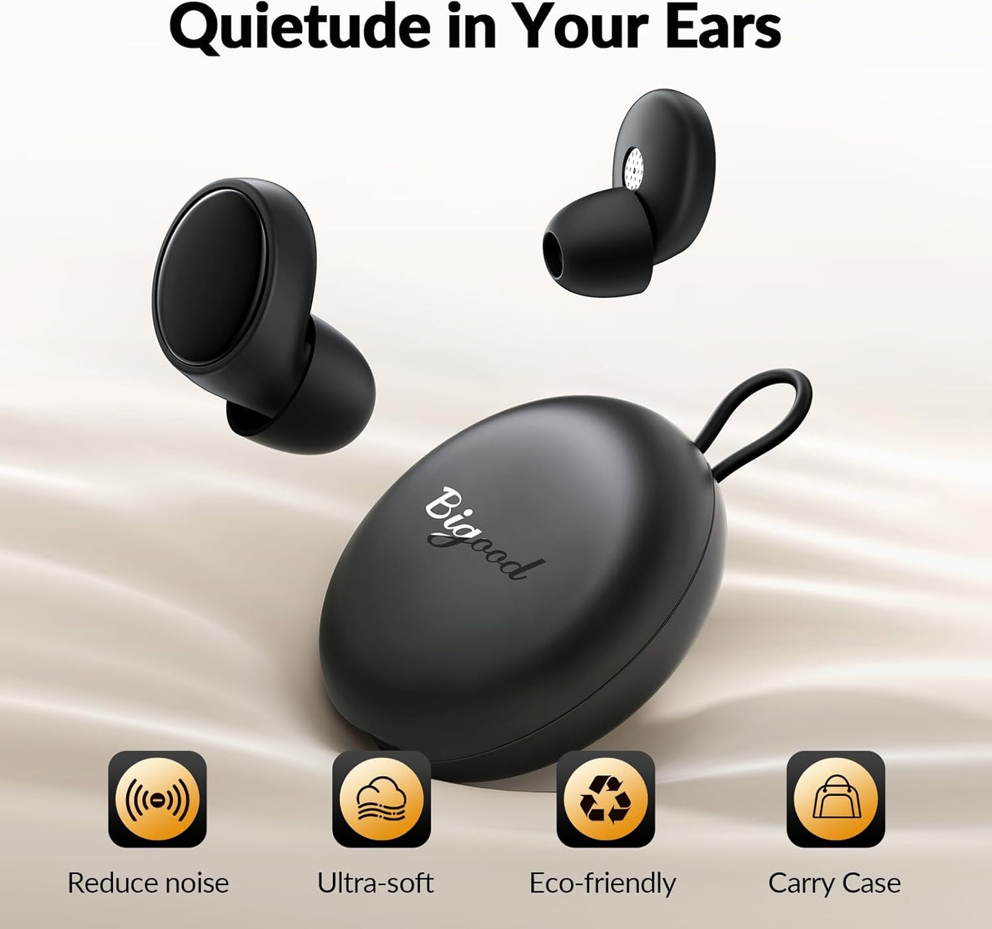 Ear Plugs for Sleeping 45dB Reusable Noise Cancelling Ear Plugs for Snoring, Concerts, Travel, Focus, Noise Reduction Earplugs with 8 Comfort-Fit Tips High-Fidelity Hearing Protection Ear Plug Black