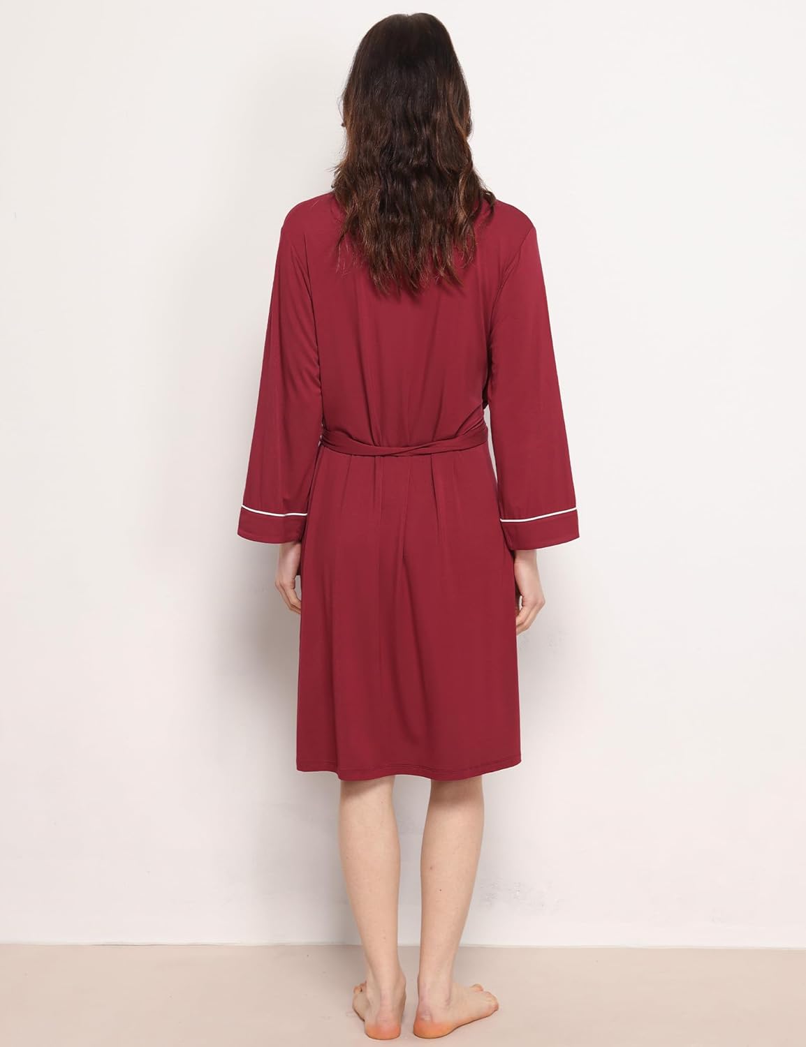 GYS Premium Viscose from Bamboo Robe for Women Long Sleeve Bathrobes Soft Kimono Robes
