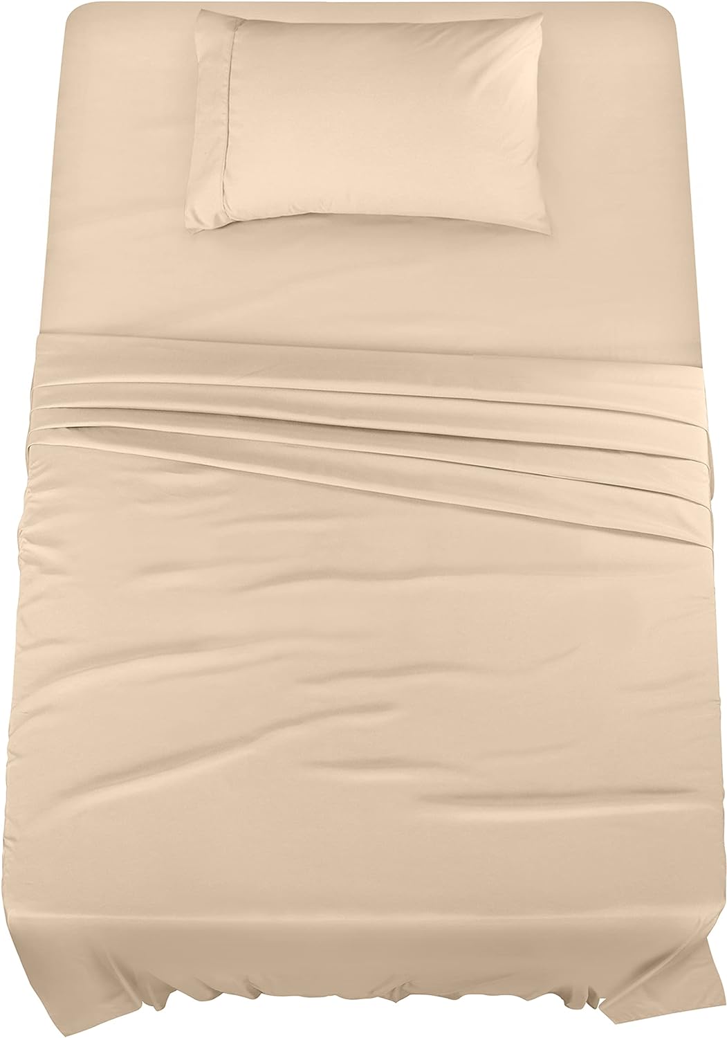 Utopia Bedding Twin XL Sheet Set – 3 Piece Bed Sheets for Twin XL Size Bed, Soft and Breathable Microfiber, Includes 1 Fitted Sheet, 1 Flat Sheet and 1 Pillowcase (Beige)