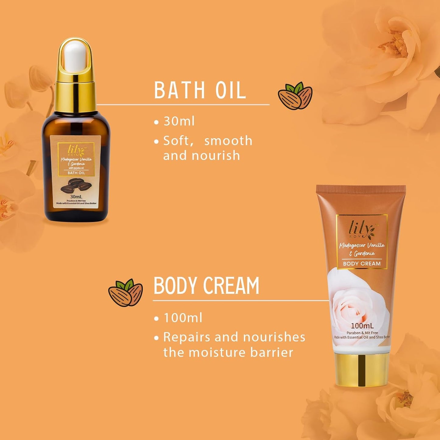 Christmas Gifts for Women - 18Pcs Vanilla Bath and Body Gift Basket Set for Women Spa Gift Baskets Spa Kit | Perfect Gifts for Valentines, Mothers Day, Birthday Gifts, Self Skin Care Gift Sets for Her