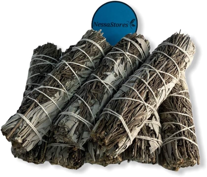 NESSASTORES - White Sage + Lavender Smudge Incense 5" Bundle #JC-182 (20 pcs)