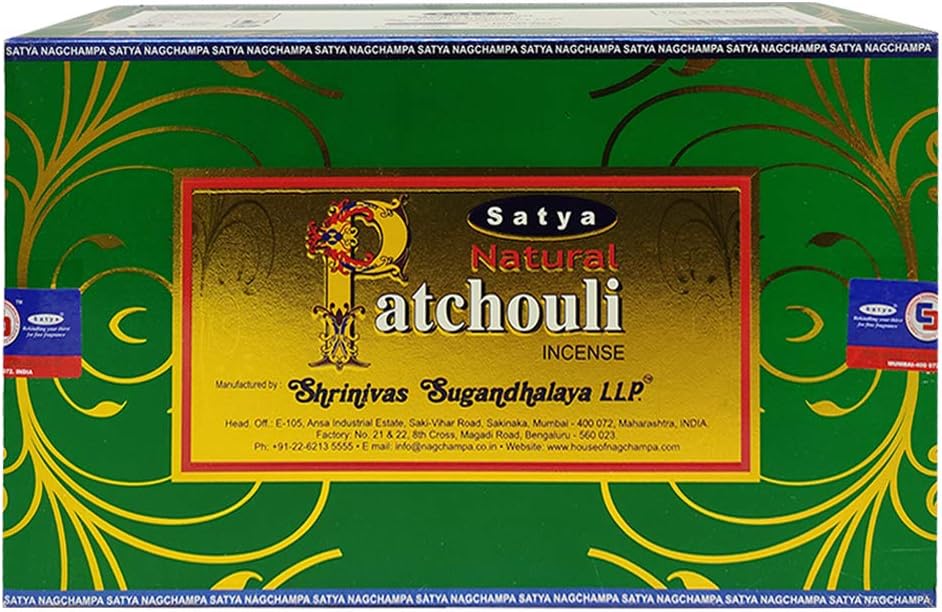 Natural Patchouli Incense Sticks and Incense Stick Holder Bundle Insence Insense Satya Incense