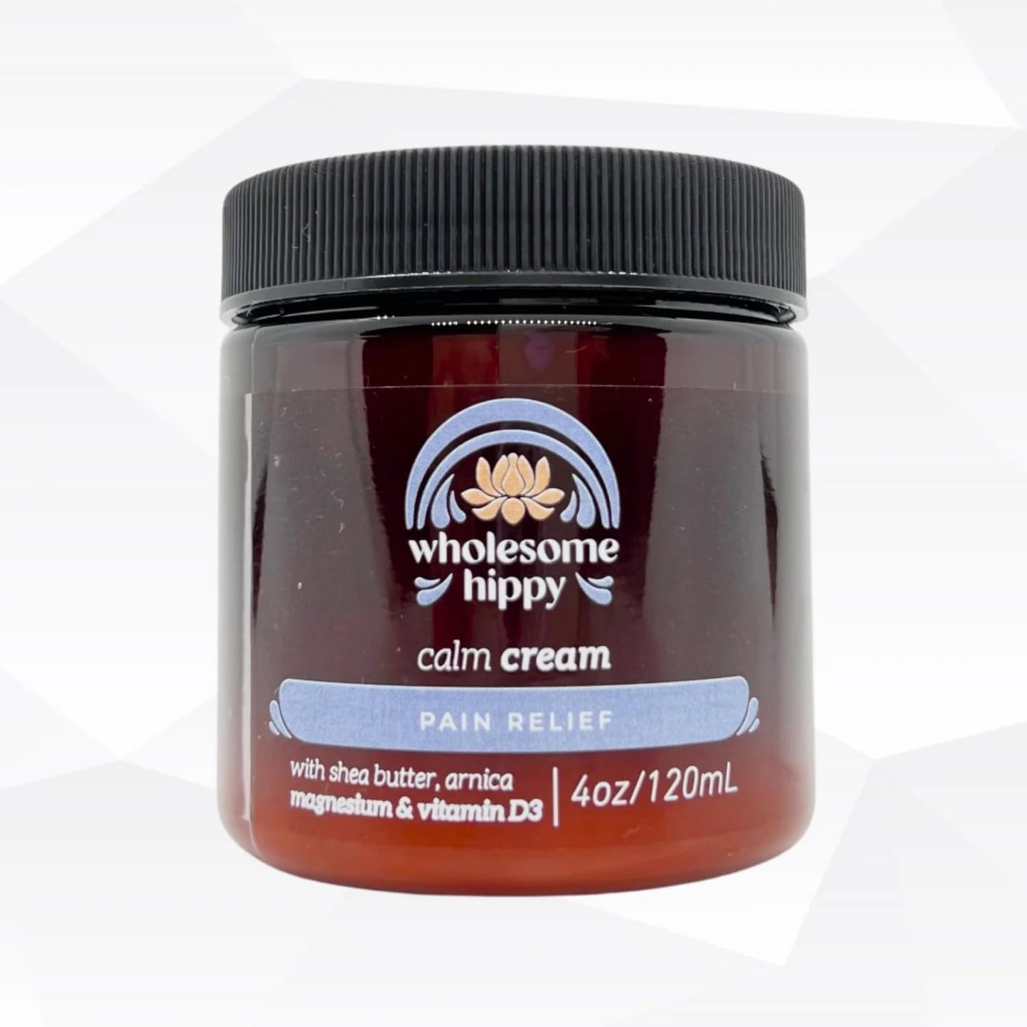Wholesome Hippy Magnesium Calm Cream – All Natural Body Butter with Magnesium, Vitamin D3, Arnica & Turmeric – Soothing Moisturizer for Skin Wellness & Relaxation – 4oz