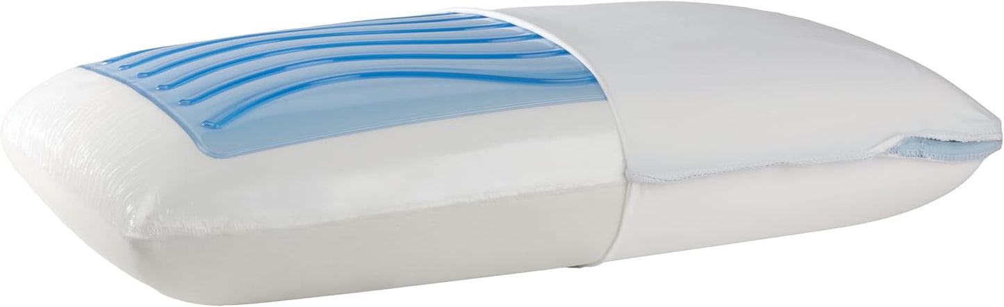 Sealy Dreamlife King Size Memory Foam Cooling Pillow with SealyChill Cooling Gel, Removable Machine-Washable Cover, Made in The USA, White