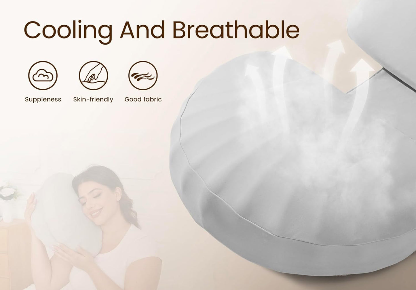 Pregnancy Pillow for Sleeping Memory Foam Pillow for Side Sleeper, Maternity Pillow Support for Back, Belly, HIPS for Pregnant Women, Portable and Adjustable Travel Wedge Pillow (CoolingSilk Grey)
