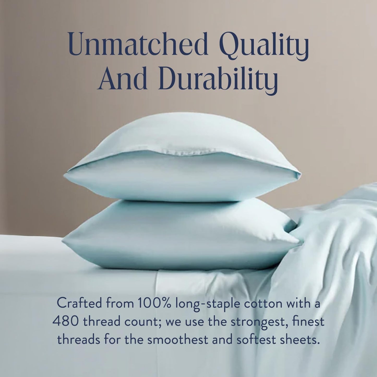 Brooklinen Luxury Sateen Duvet Cover Set - 100% Cotton, Full/Queen Size in Sky - Includes 1 Duvet Cover and 2 Standard Pillowcases - Best Full/Queen Duvet Covers