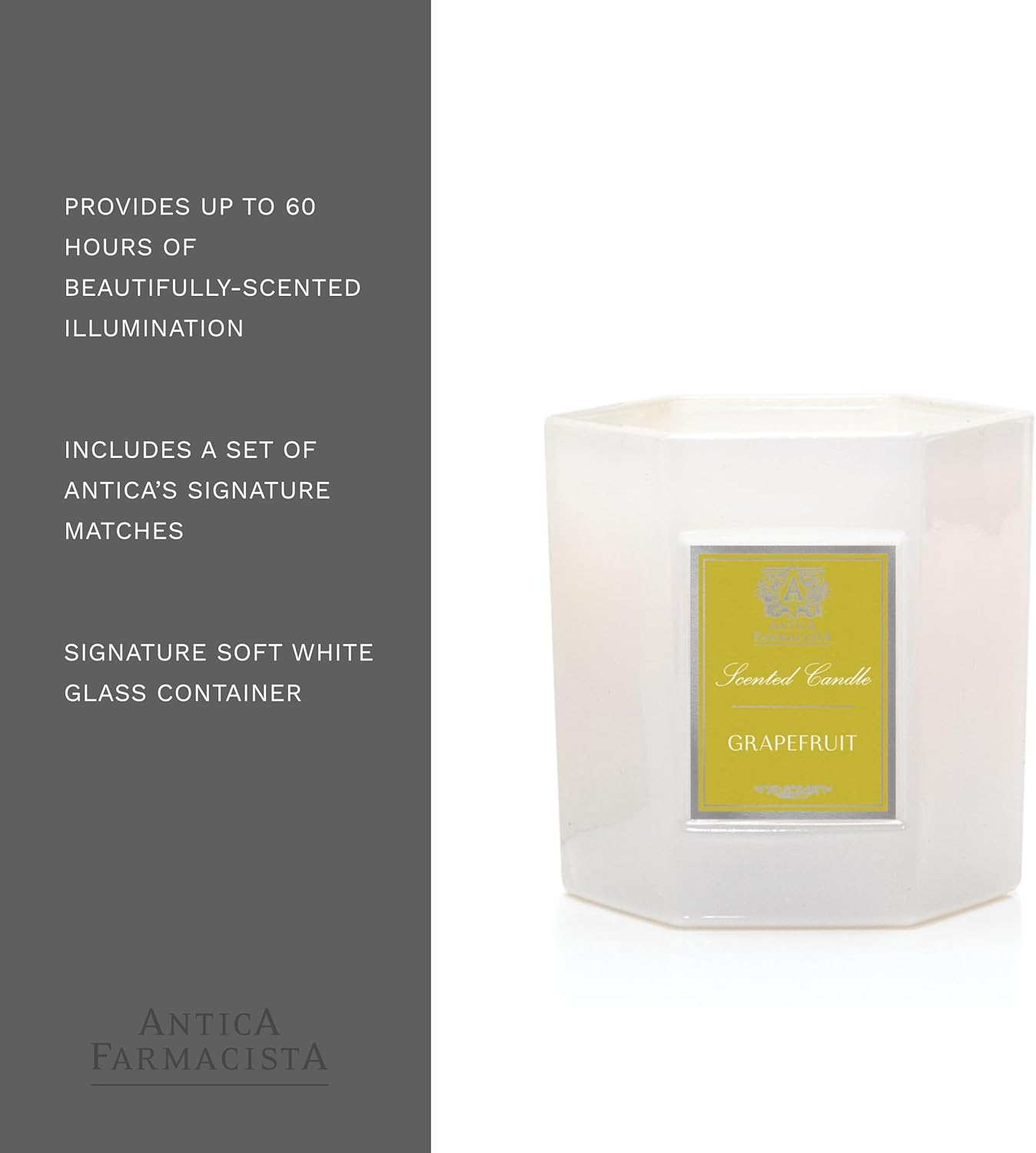 Antica Farmacista Luxury Scent Candle - Decorative Home Candle - Long-Lasting & Premium Scented - Luxury Gift - Grapefruit, 9 oz