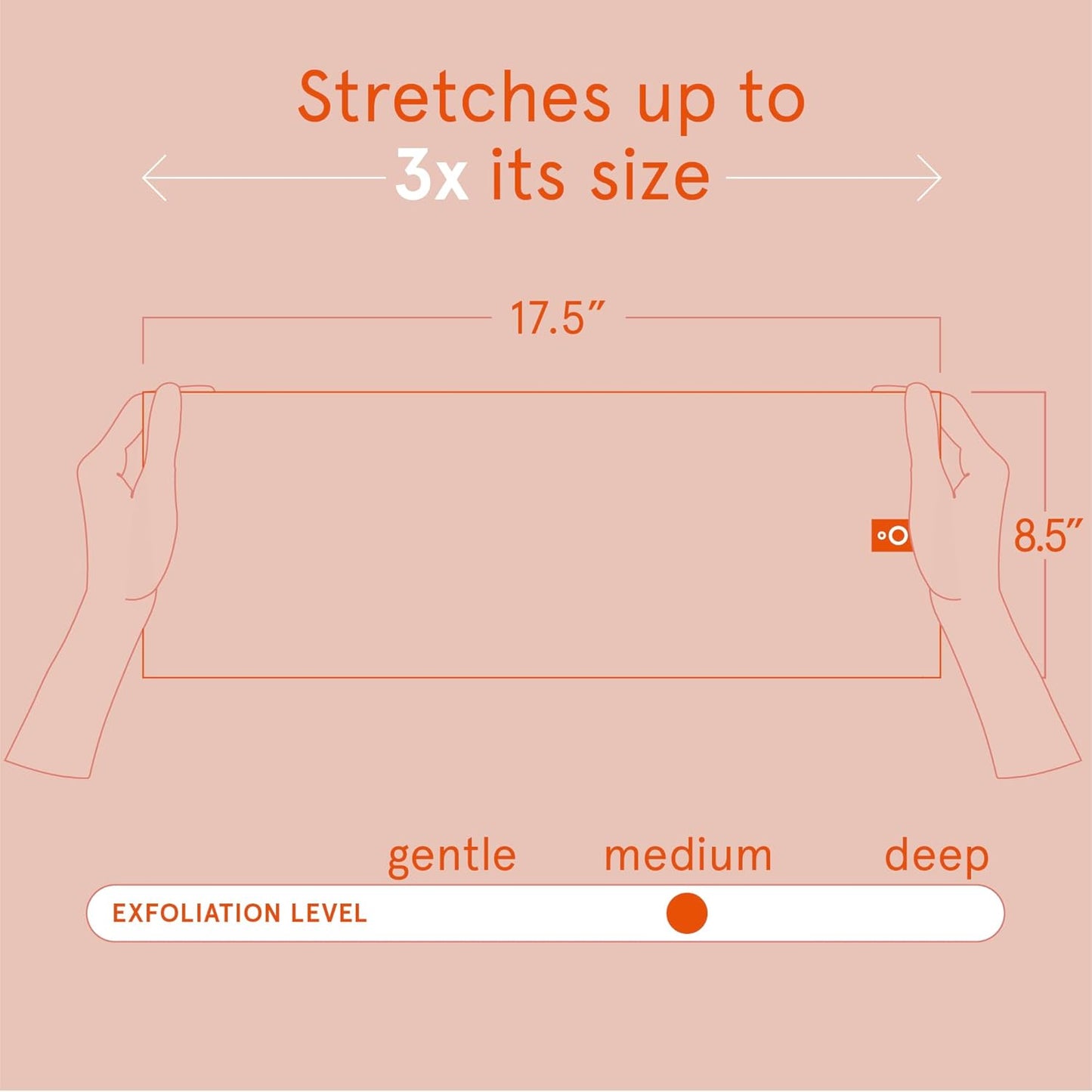 Cleanlogic Body Exfoliating Cloth, Stretchy Exfoliator Bath and Shower Washcloths for Smooth and Softer Skin, Reusable Daily Skincare Tool, Assorted Colors, 3 Count Value Pack